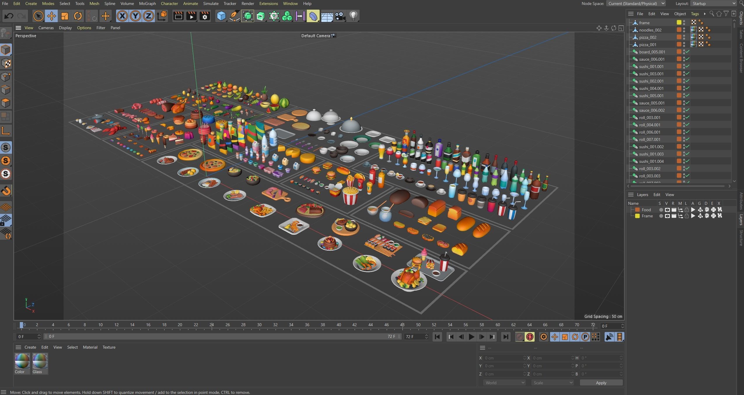 Casual Food Low-poly 3D model_14