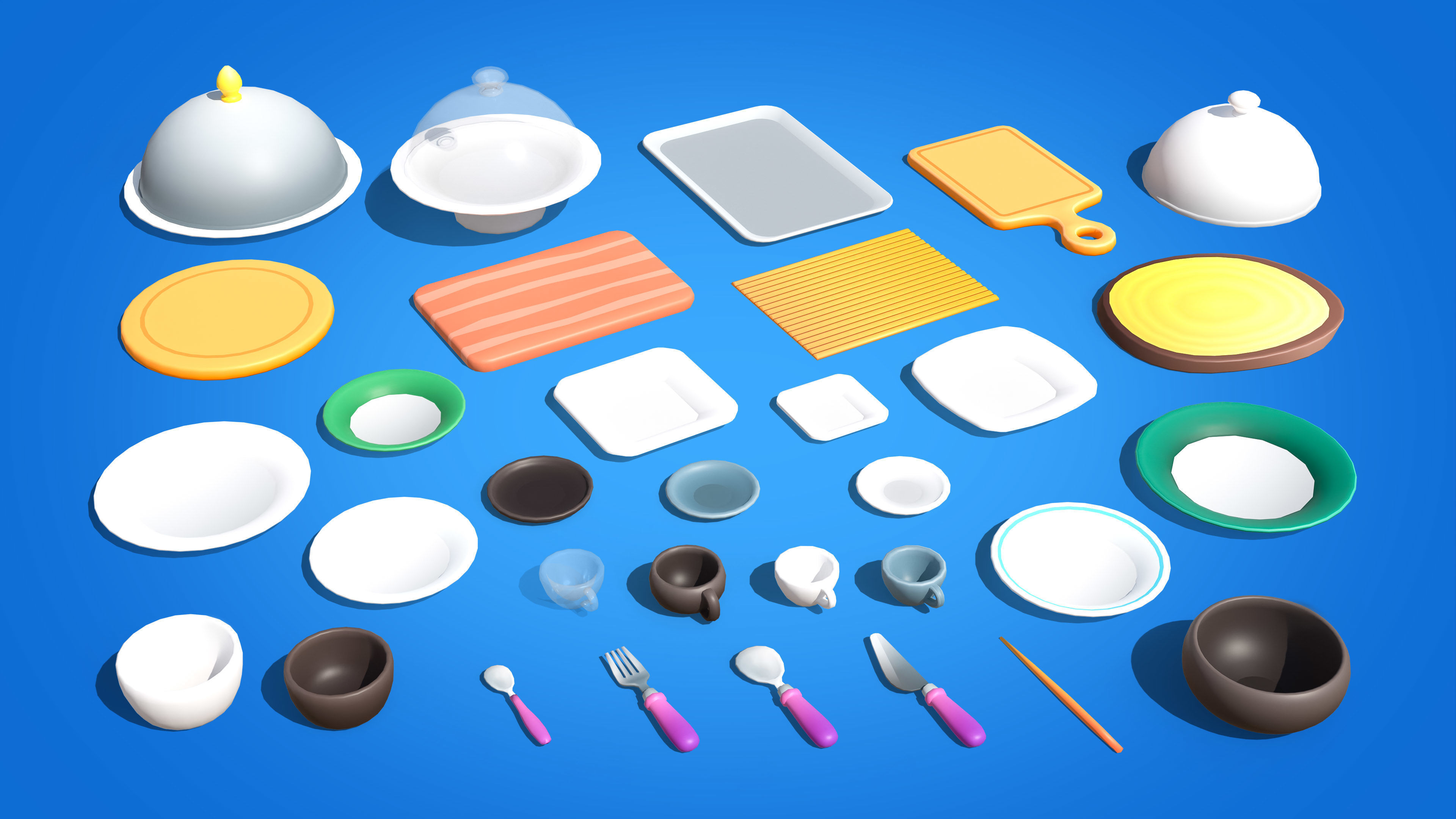 Casual Food Low-poly 3D model_12