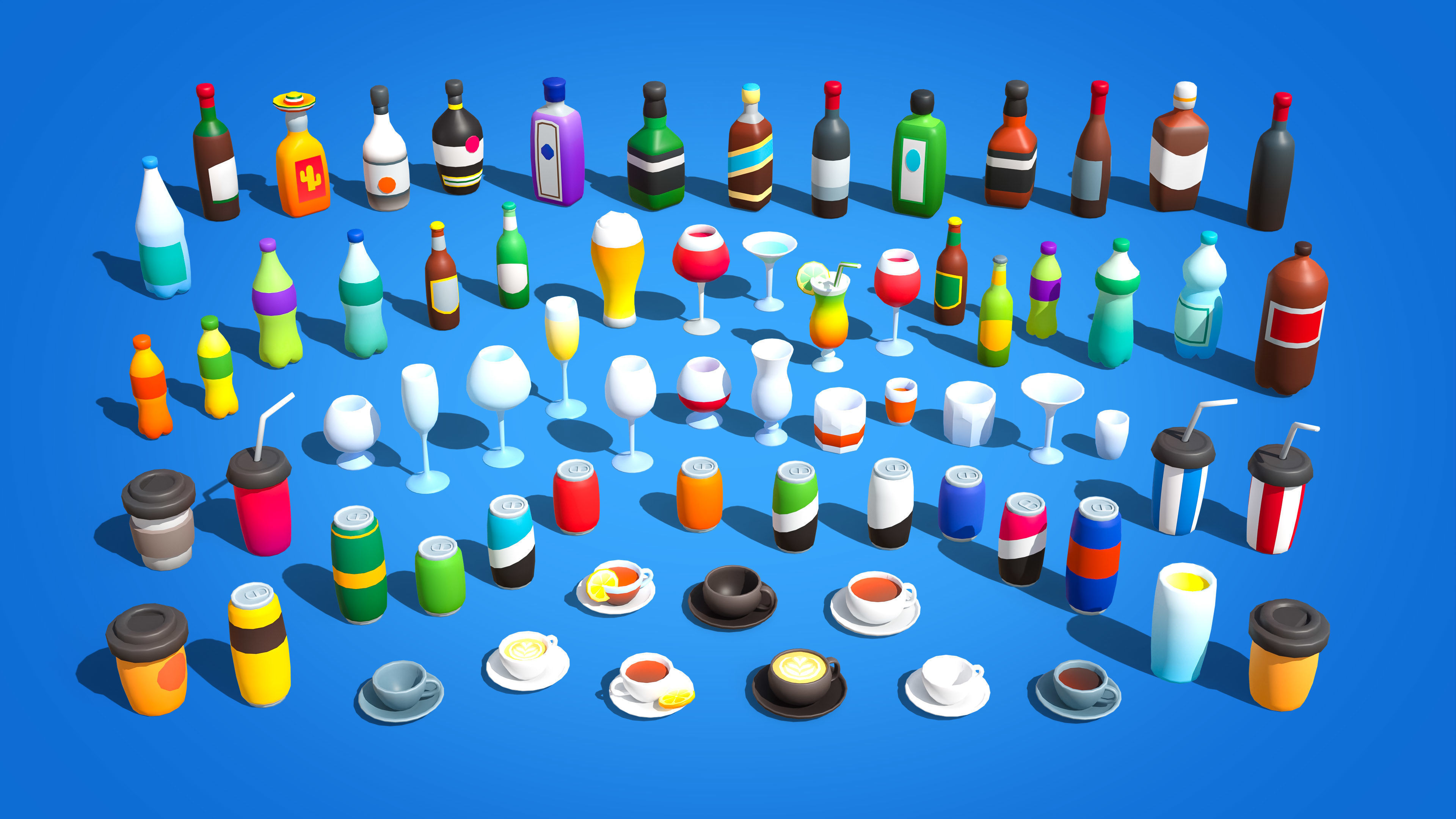 Casual Food Low-poly 3D model_11