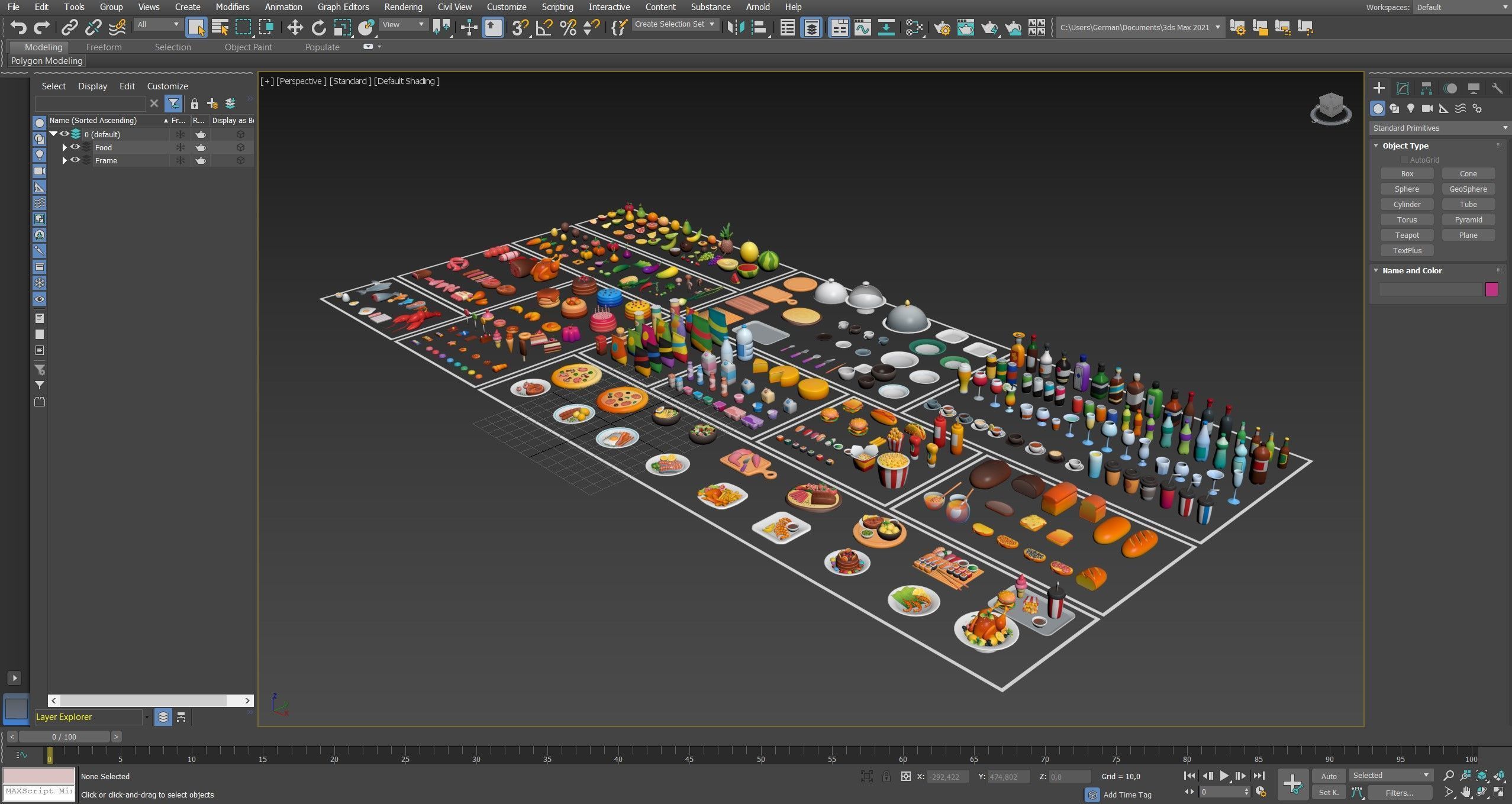 Casual Food Low-poly 3D model_16