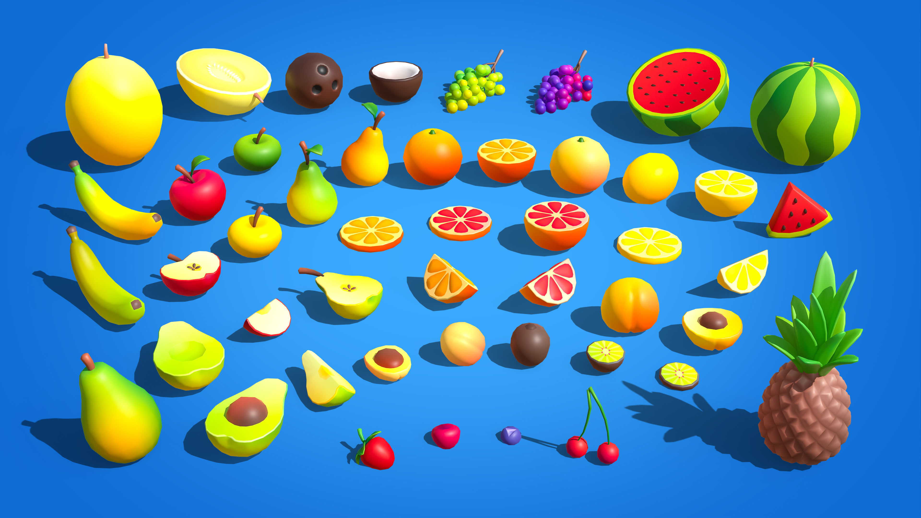 Casual Food Low-poly 3D model_5