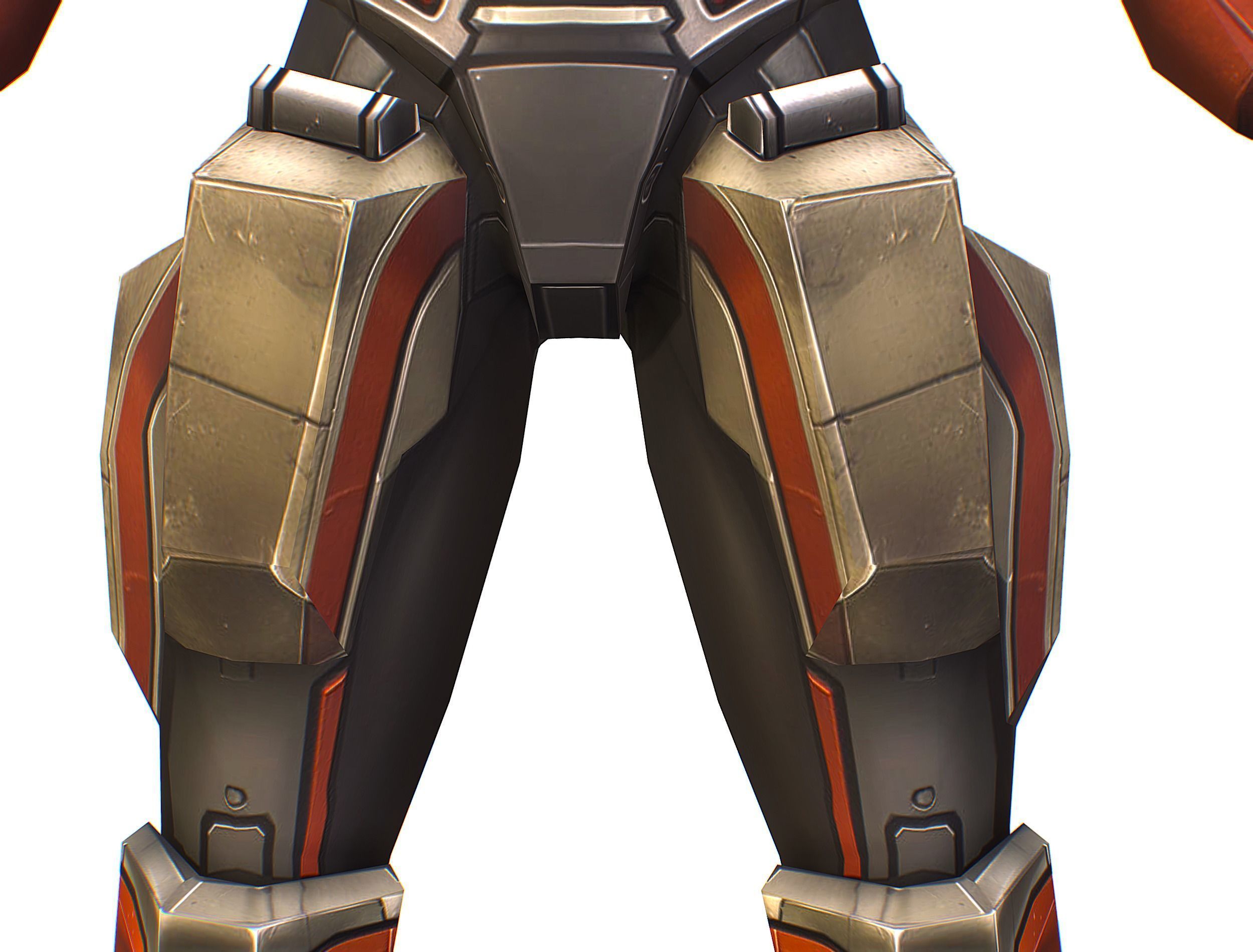 Cartoon Sci-Fi Cyborg Drone Trooper Soldier Low-poly 3D model_20