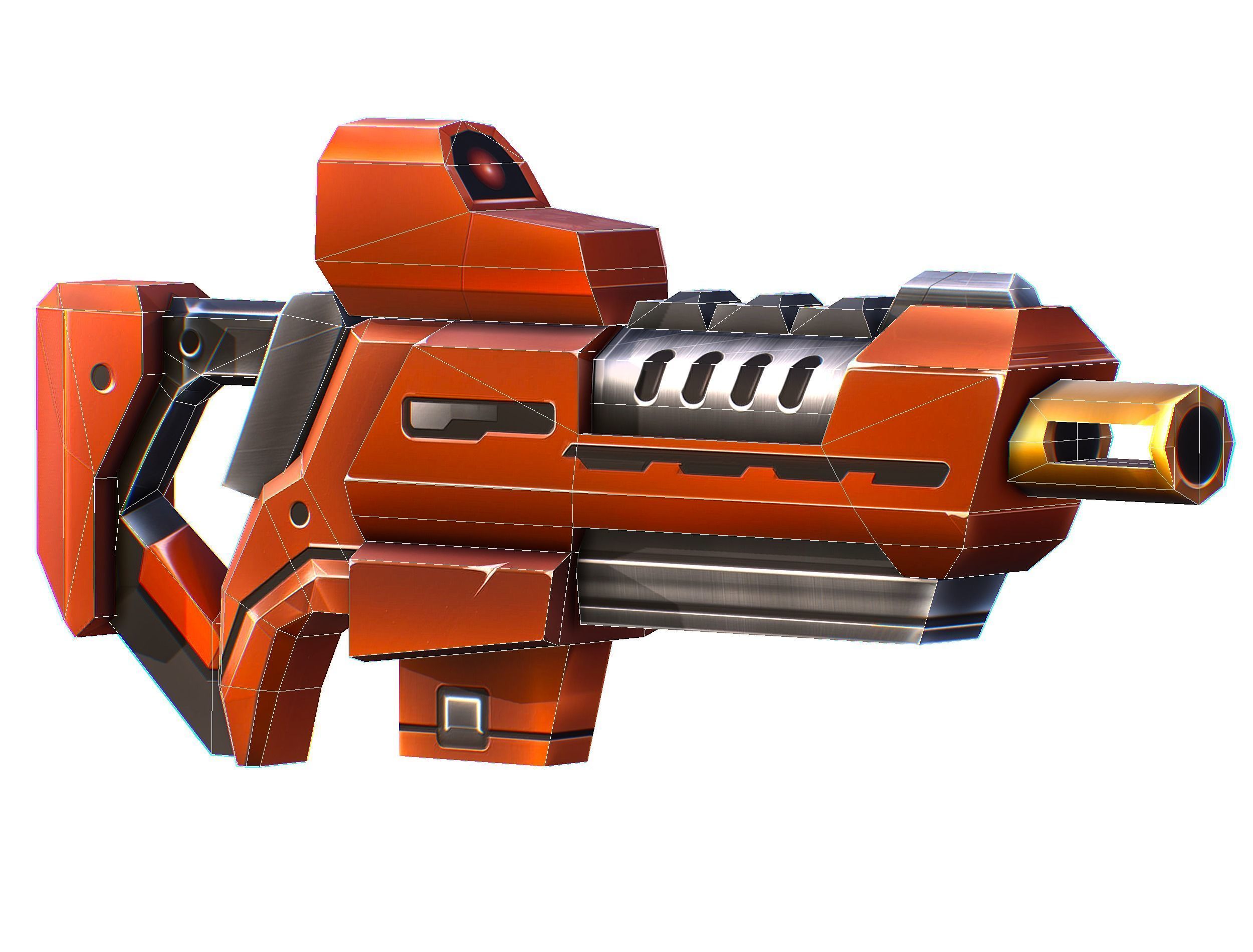 Cartoon Sci-Fi Cyborg Drone Trooper Soldier Low-poly 3D model_54