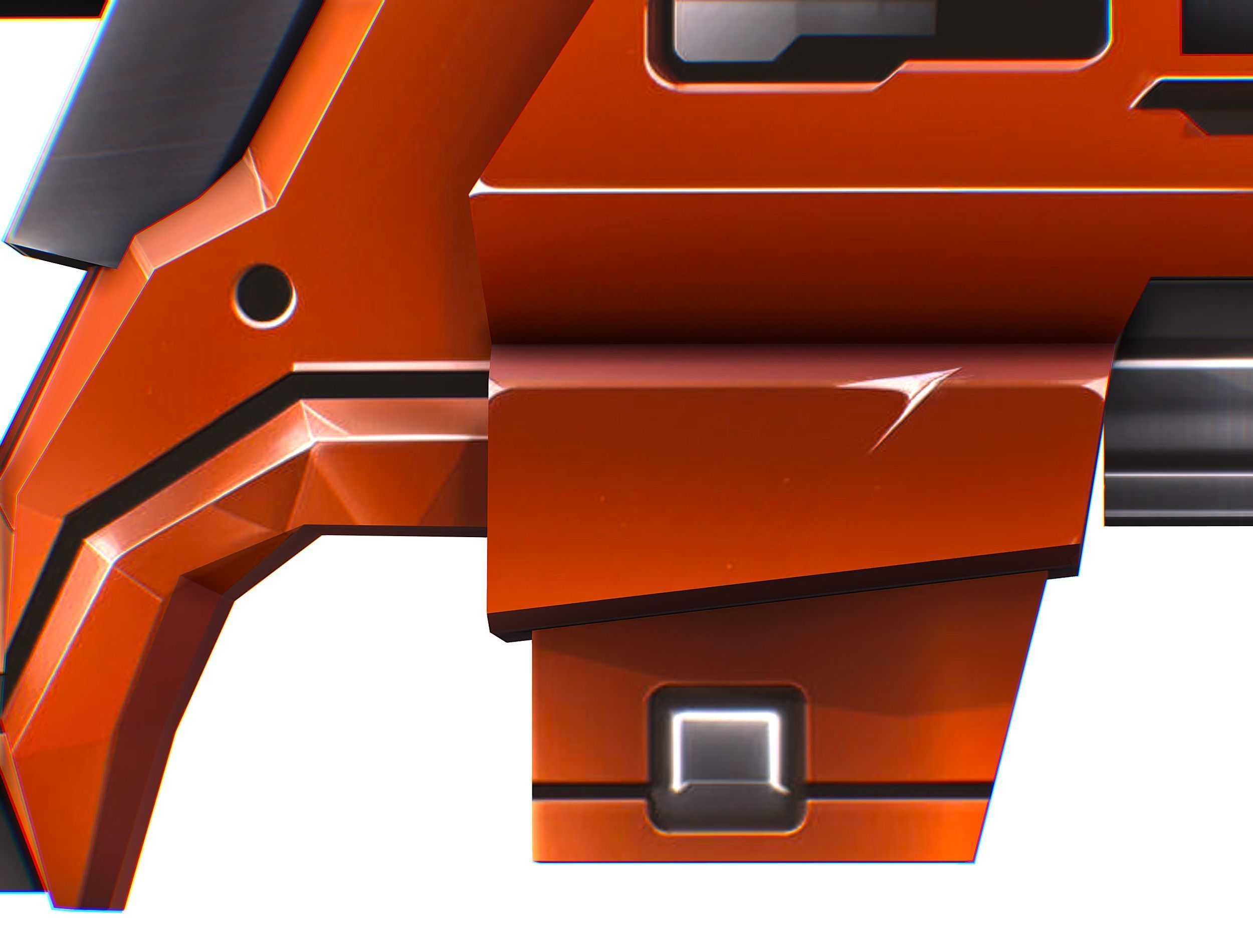 Cartoon Sci-Fi Cyborg Drone Trooper Soldier Low-poly 3D model_51