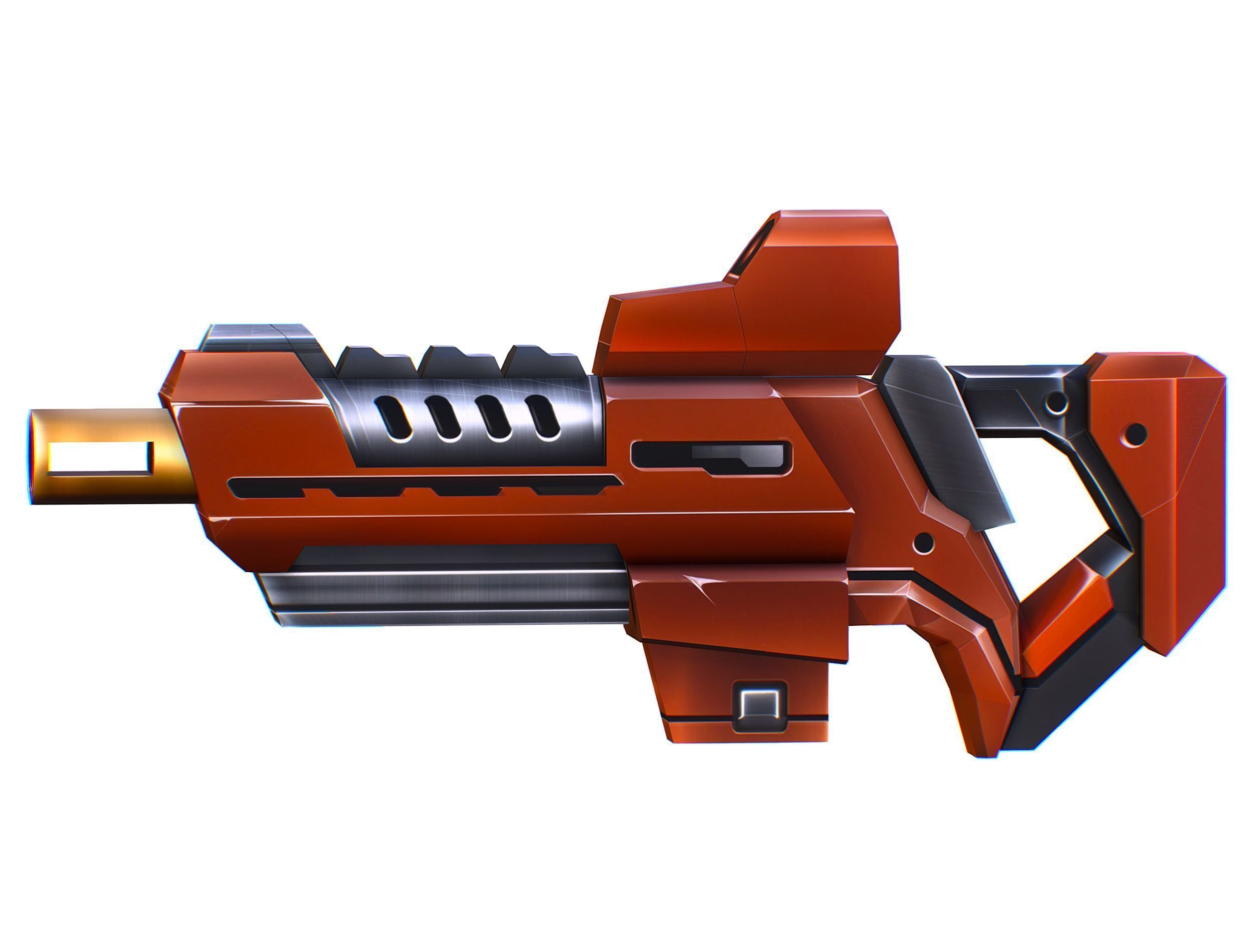 Cartoon Sci-Fi Cyborg Drone Trooper Soldier Low-poly 3D model_39