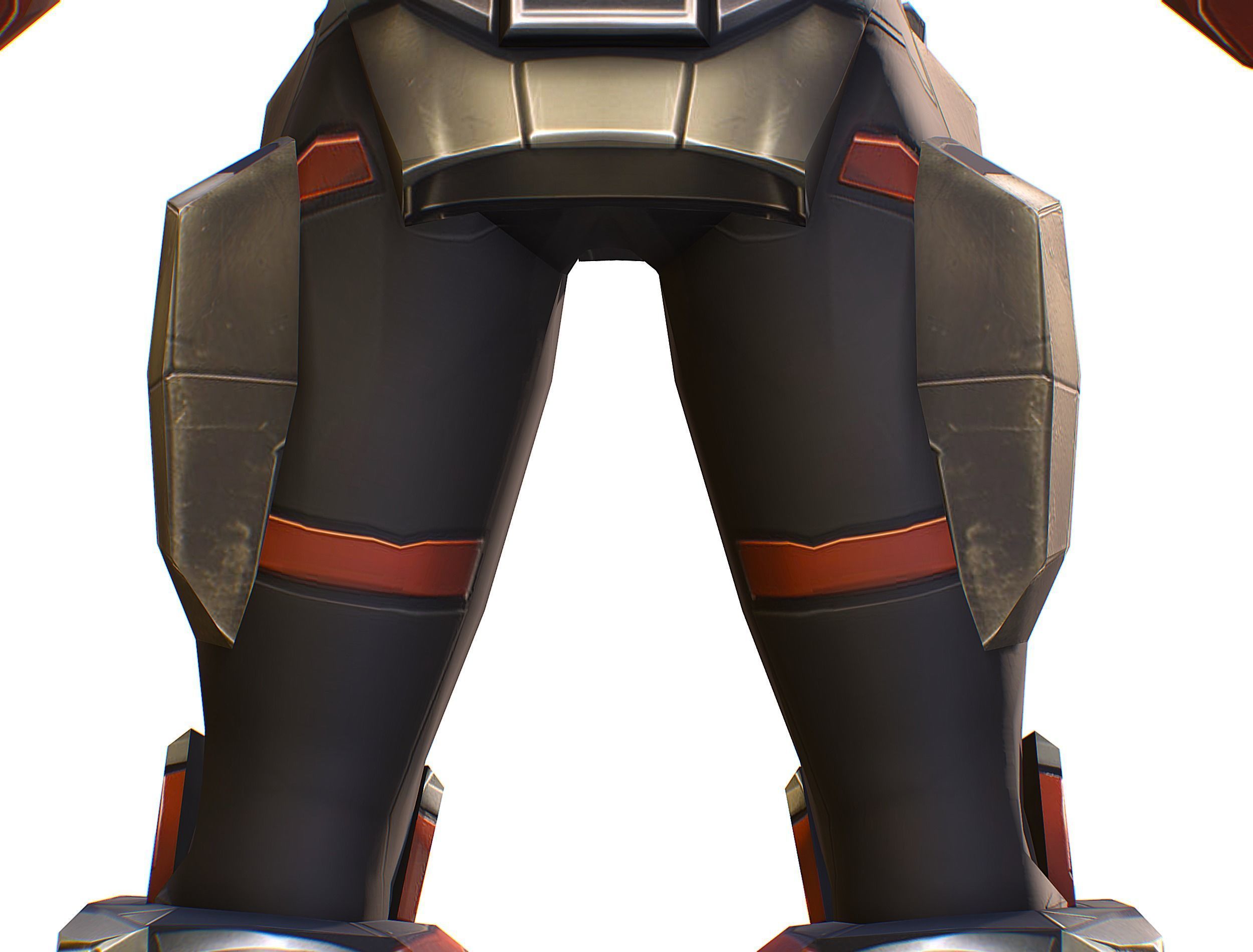 Cartoon Sci-Fi Cyborg Drone Trooper Soldier Low-poly 3D model_26