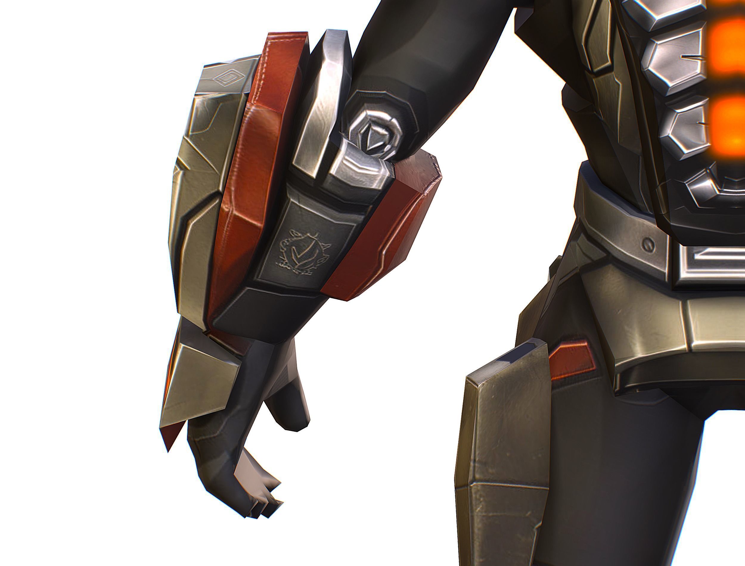 Cartoon Sci-Fi Cyborg Drone Trooper Soldier Low-poly 3D model_24