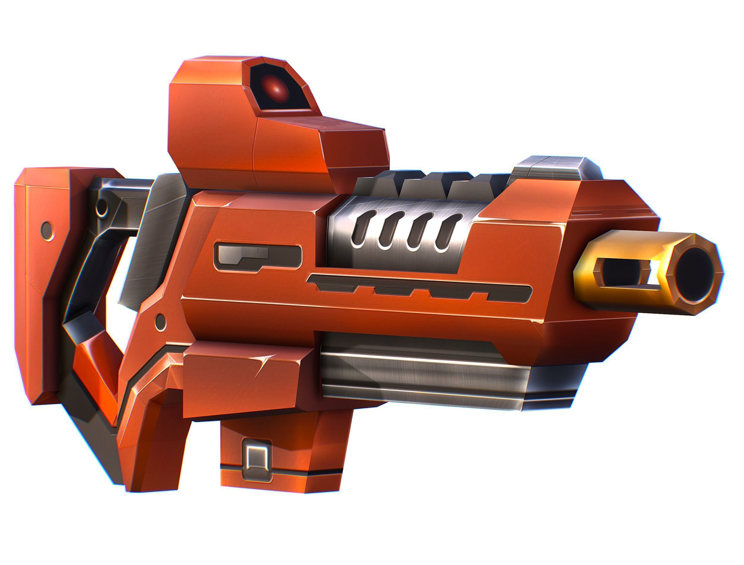 Cartoon Sci-Fi Cyborg Drone Trooper Soldier Low-poly 3D model_32