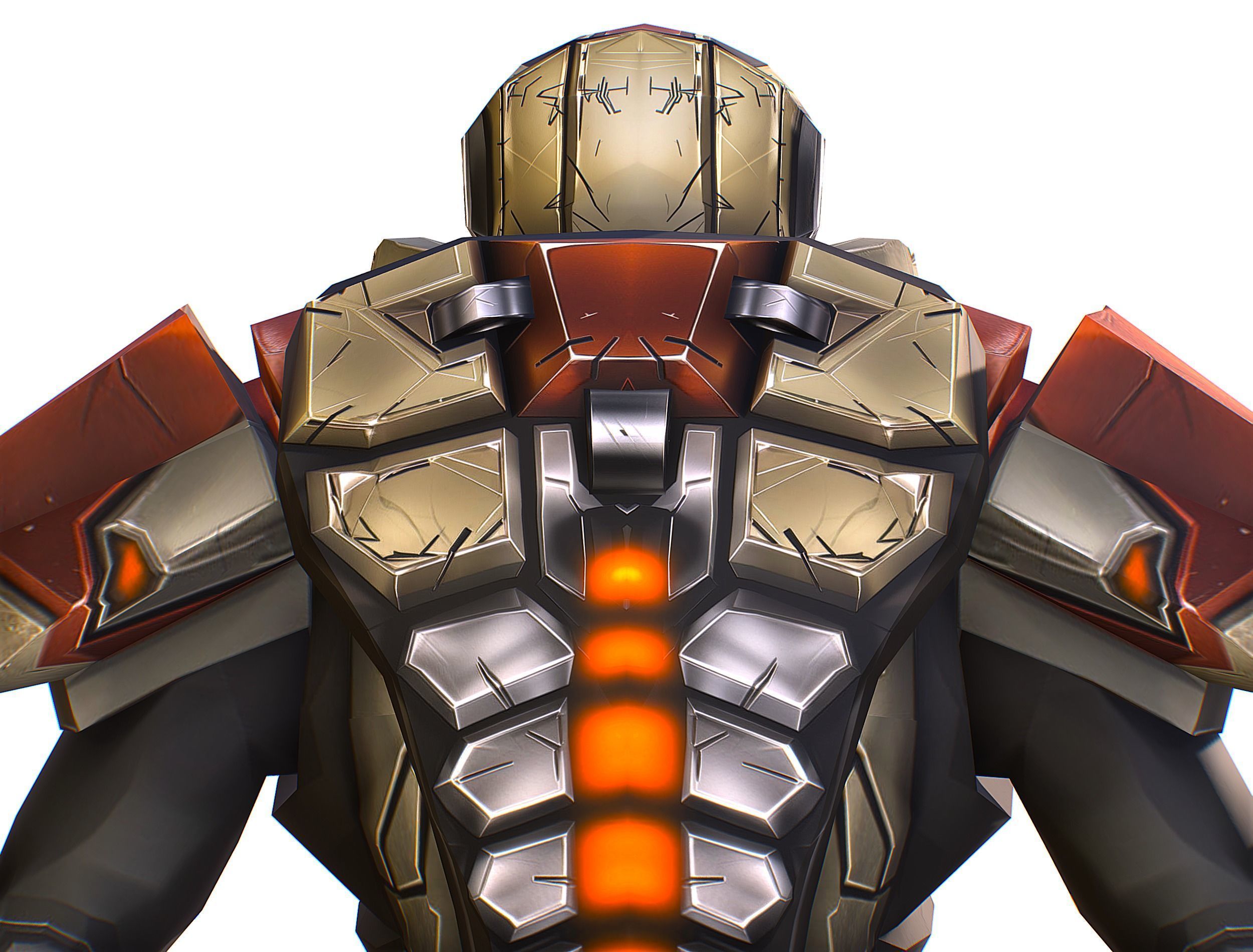 Cartoon Sci-Fi Cyborg Drone Trooper Soldier Low-poly 3D model_22