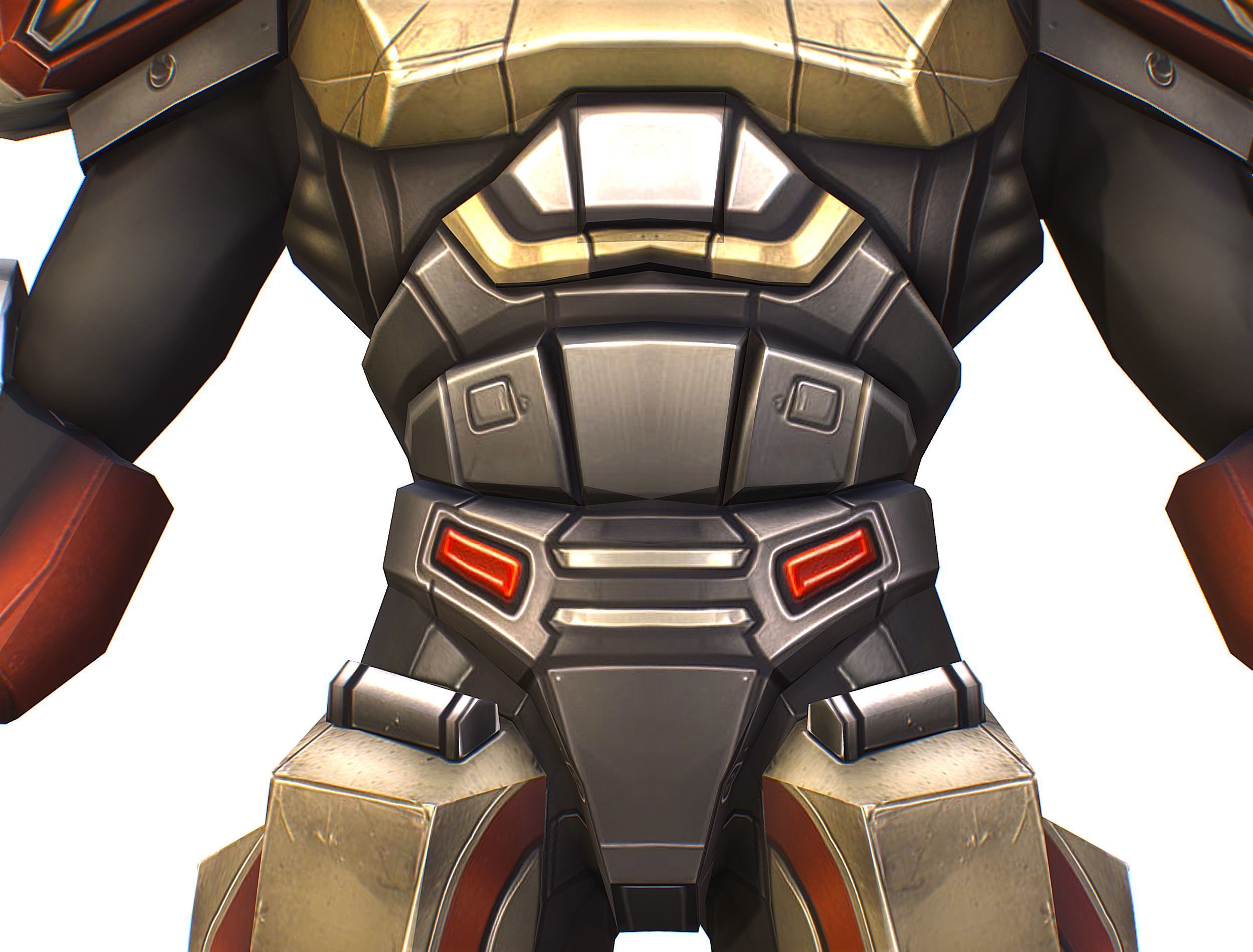 Cartoon Sci-Fi Cyborg Drone Trooper Soldier Low-poly 3D model_17