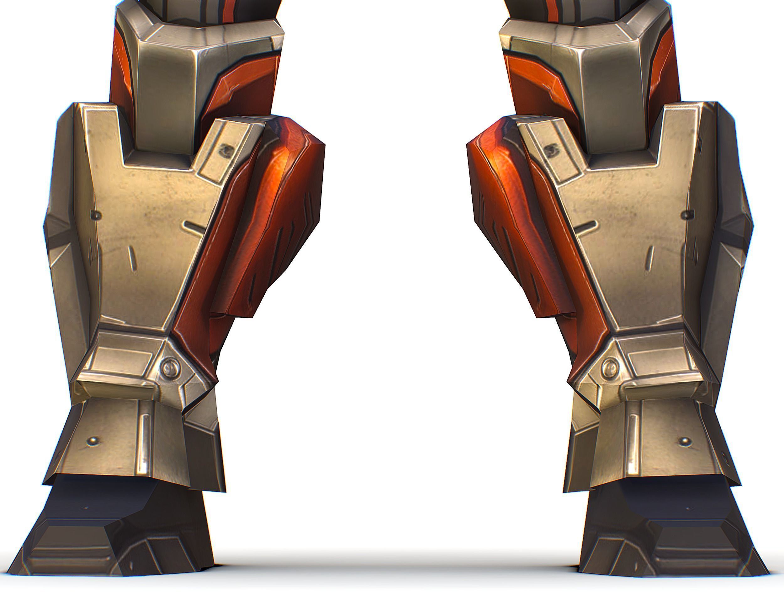 Cartoon Sci-Fi Cyborg Drone Trooper Soldier Low-poly 3D model_21