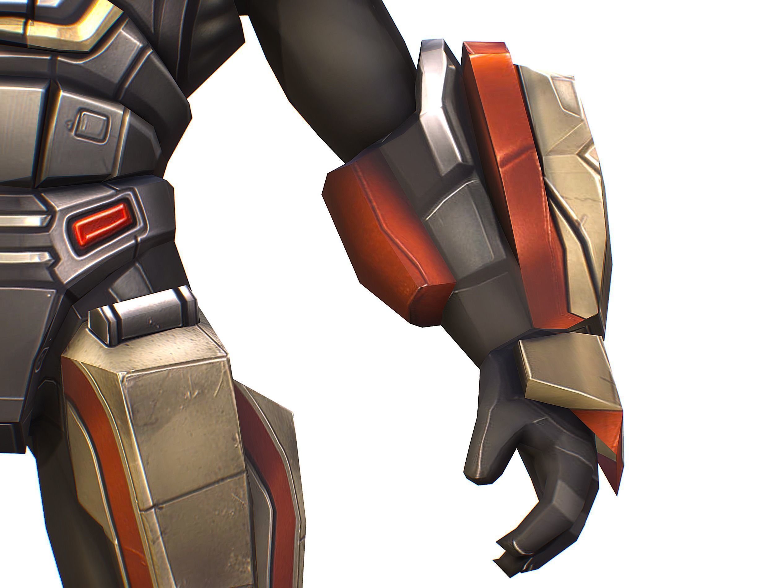 Cartoon Sci-Fi Cyborg Drone Trooper Soldier Low-poly 3D model_19