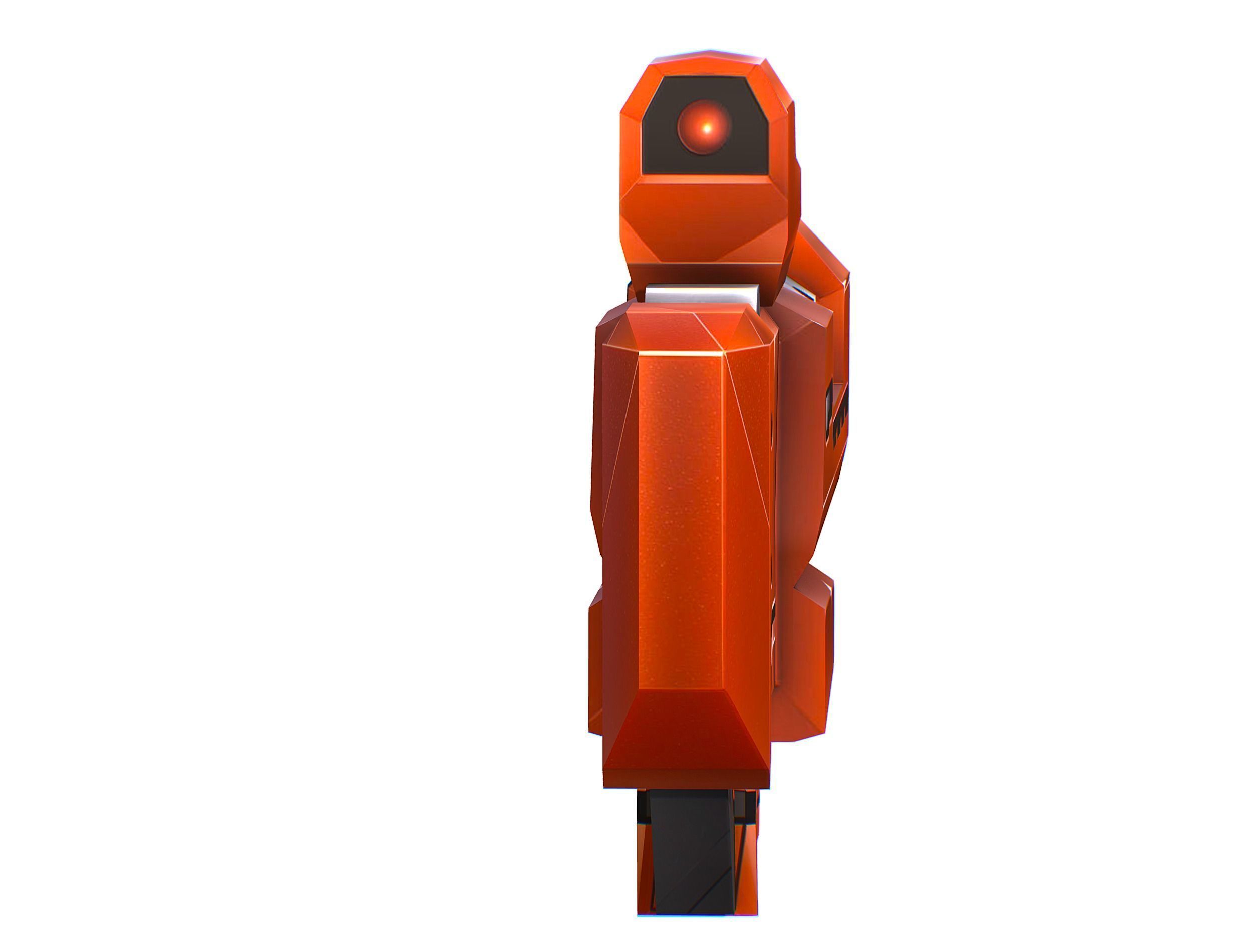 Cartoon Sci-Fi Cyborg Drone Trooper Soldier Low-poly 3D model_44