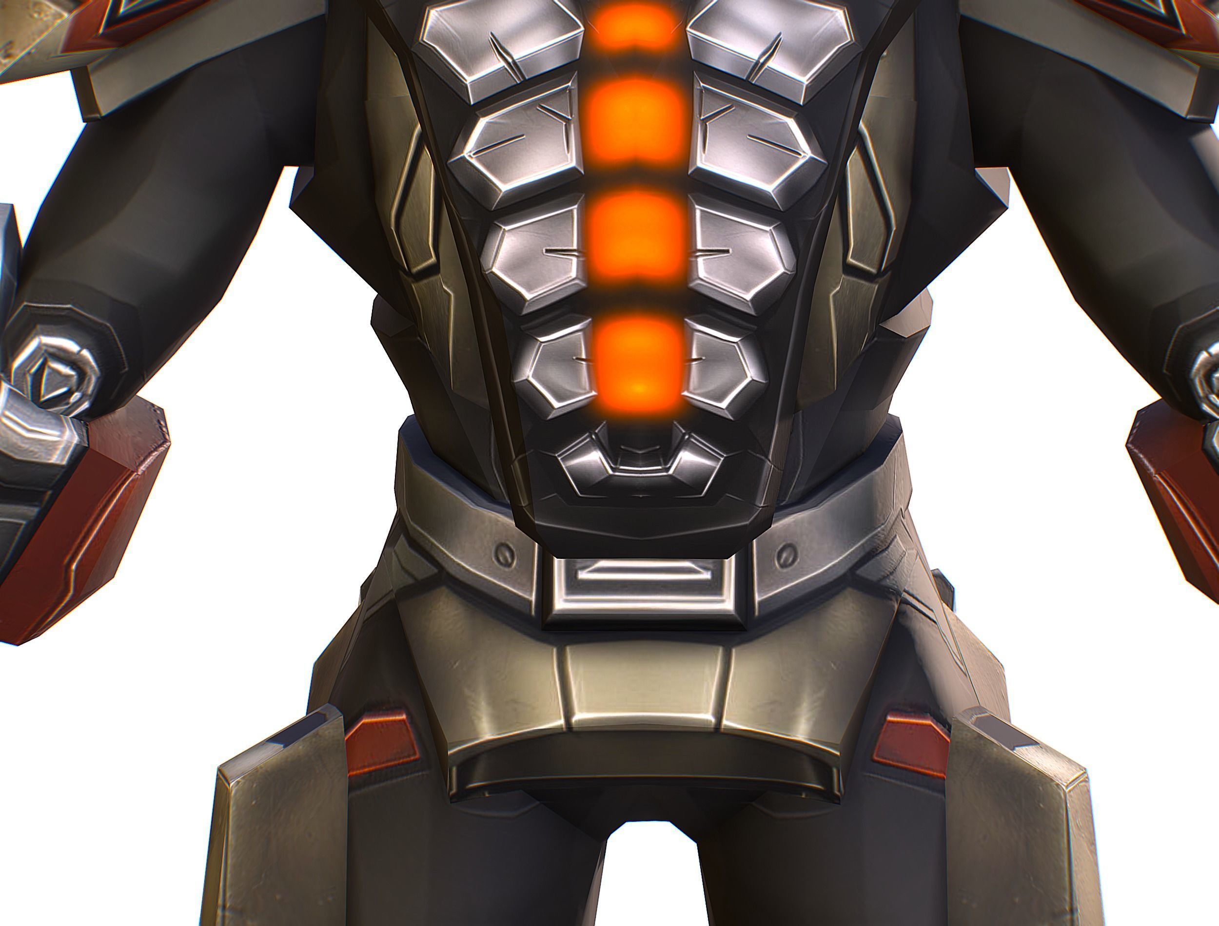 Cartoon Sci-Fi Cyborg Drone Trooper Soldier Low-poly 3D model_23