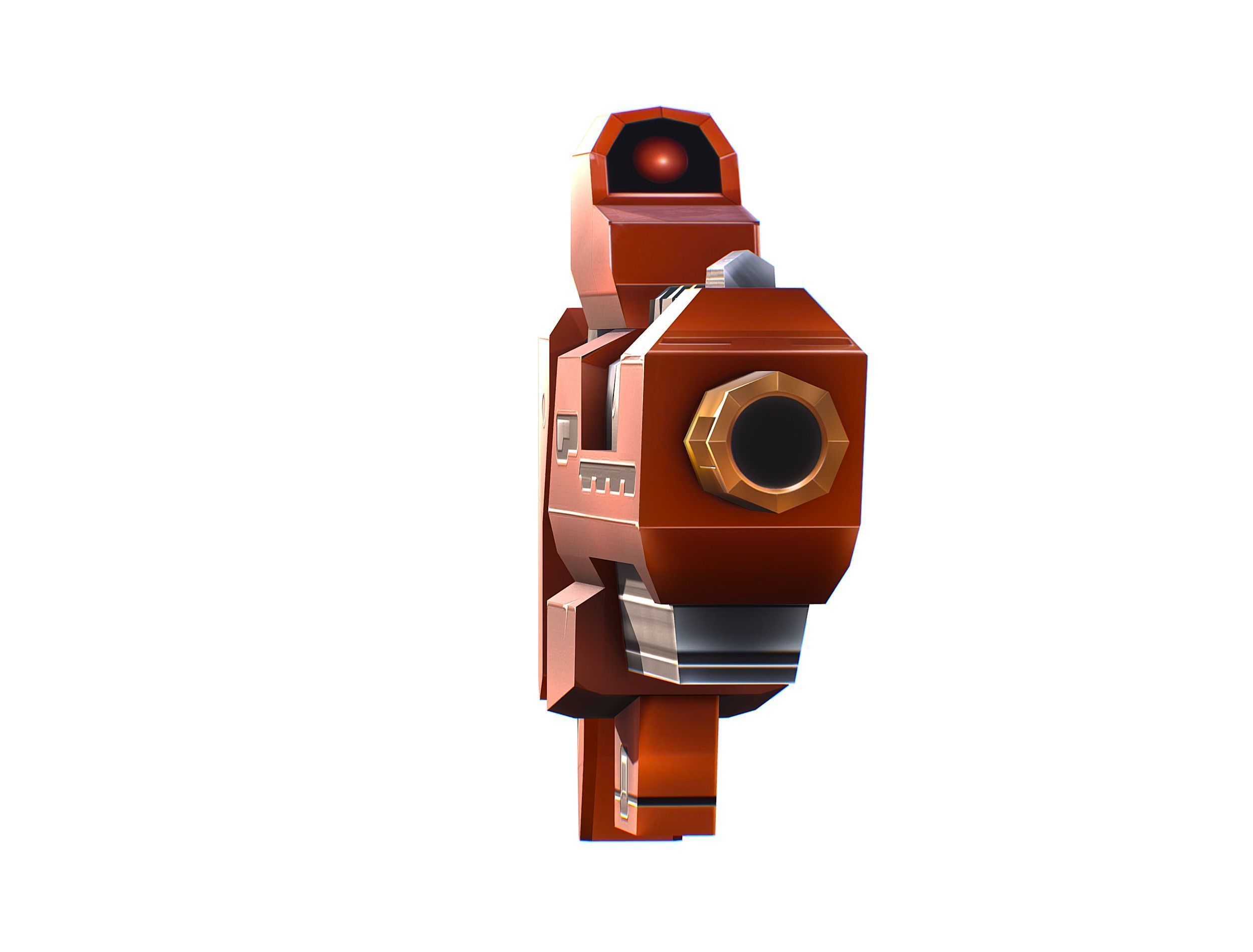 Cartoon Sci-Fi Cyborg Drone Trooper Soldier Low-poly 3D model_34