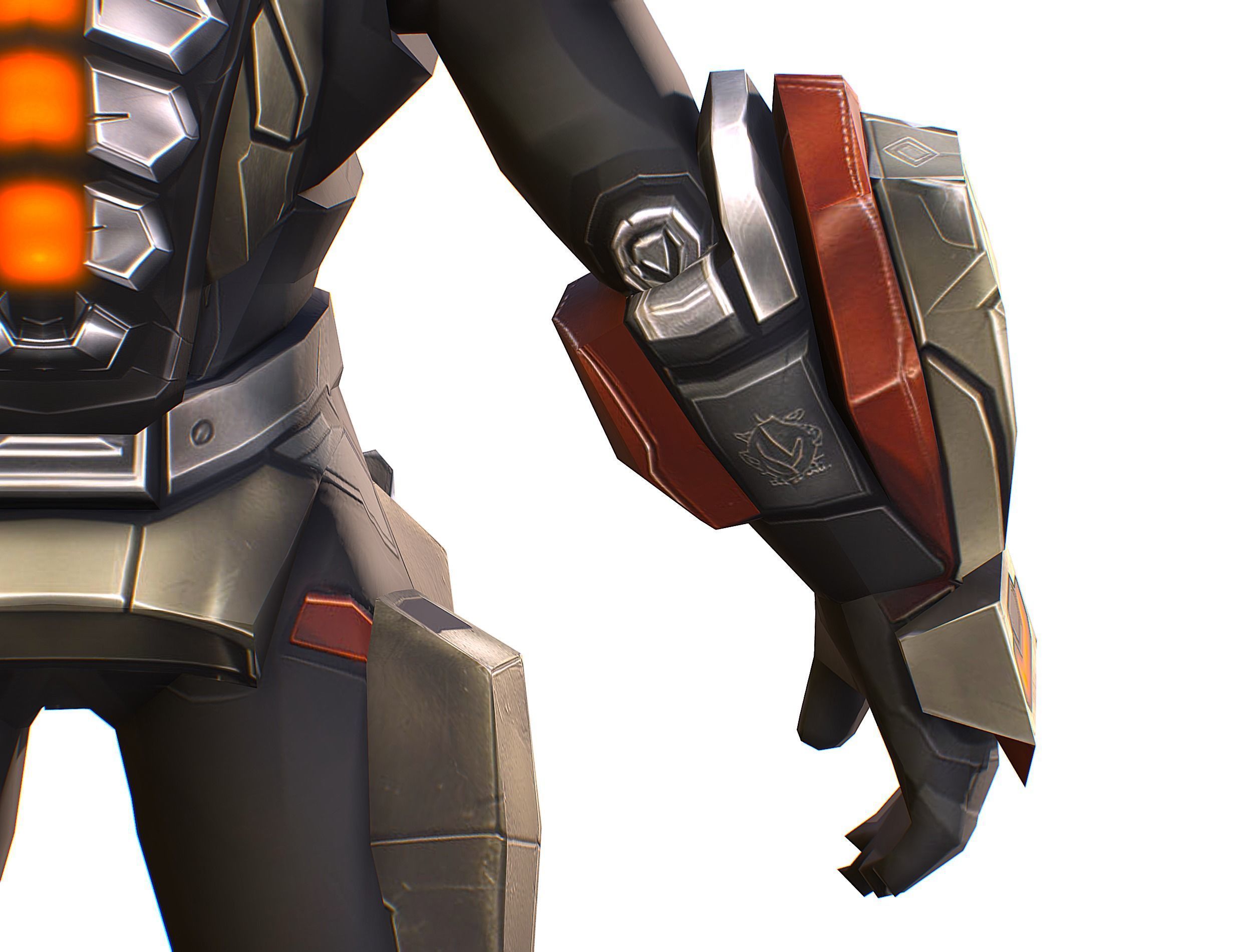 Cartoon Sci-Fi Cyborg Drone Trooper Soldier Low-poly 3D model_25