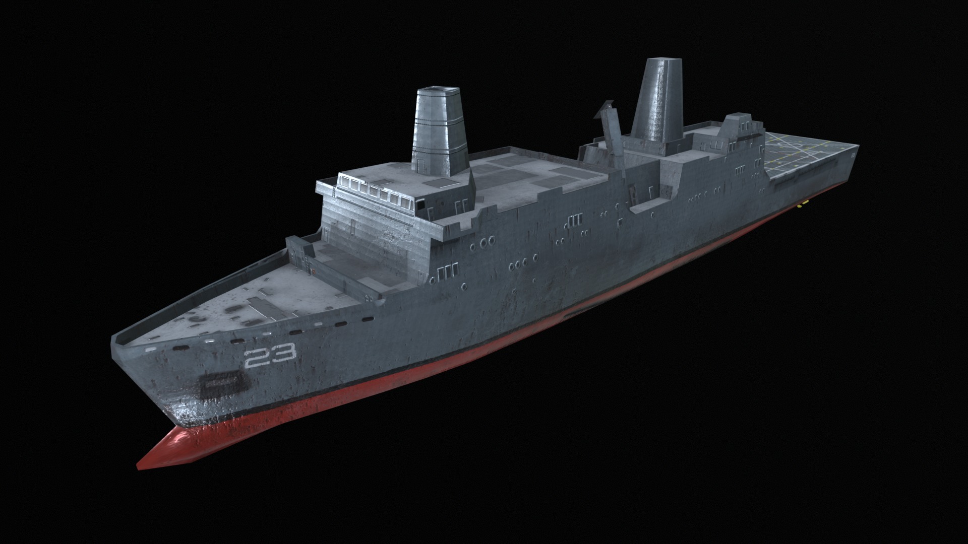 Asset - Army - USS Anchorage - 3D MODEL Low-poly Low-poly 3D model_46
