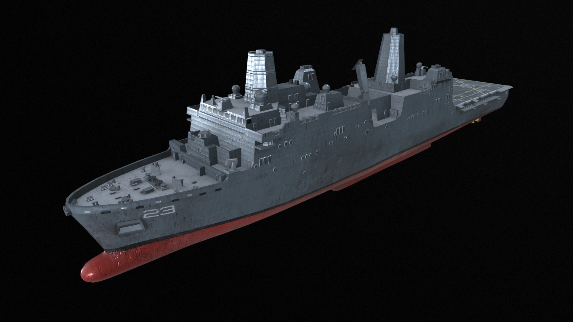 Asset - Army - USS Anchorage - 3D MODEL Low-poly Low-poly 3D model_6