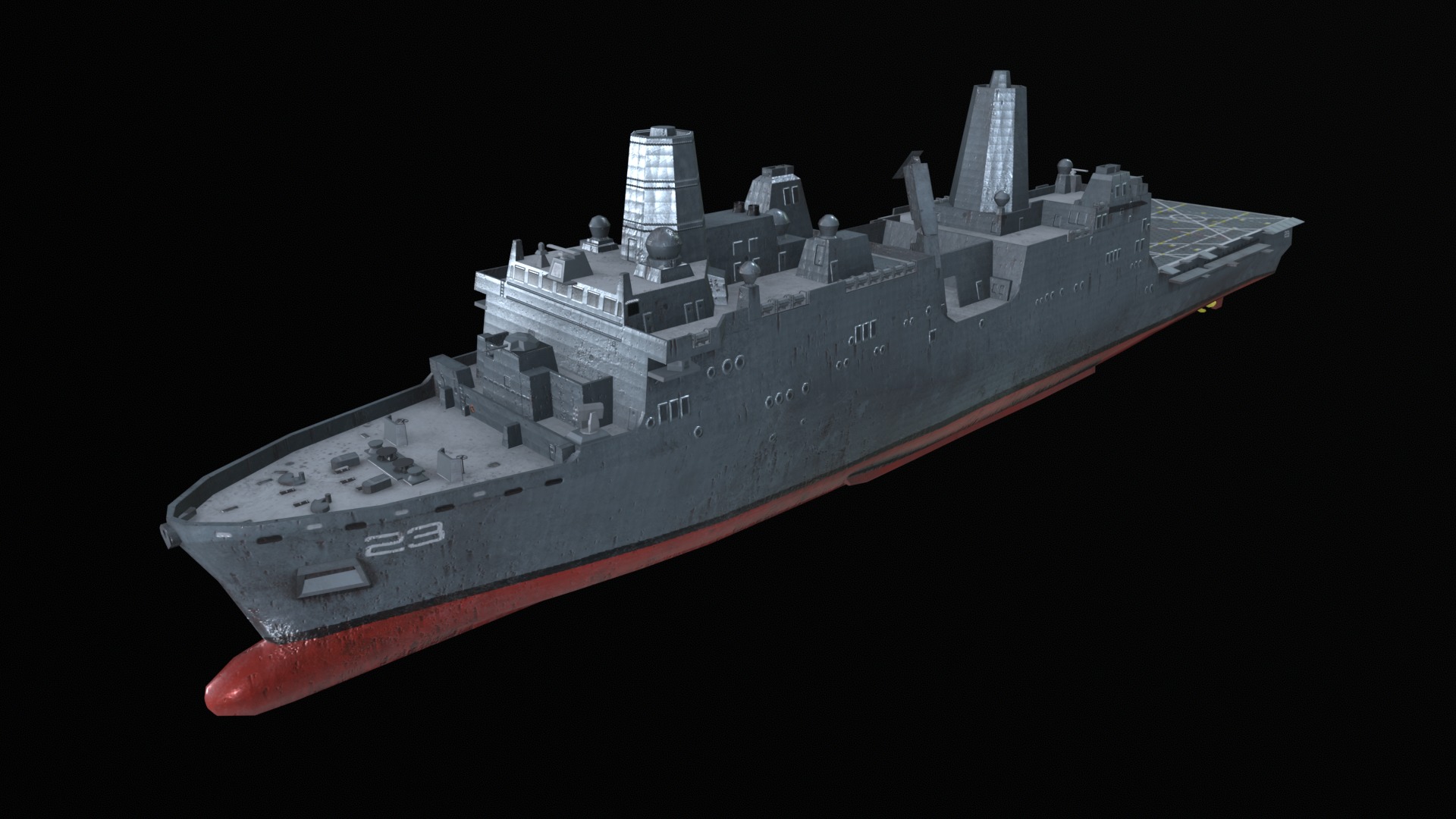 Asset - Army - USS Anchorage - 3D MODEL Low-poly Low-poly 3D model_16