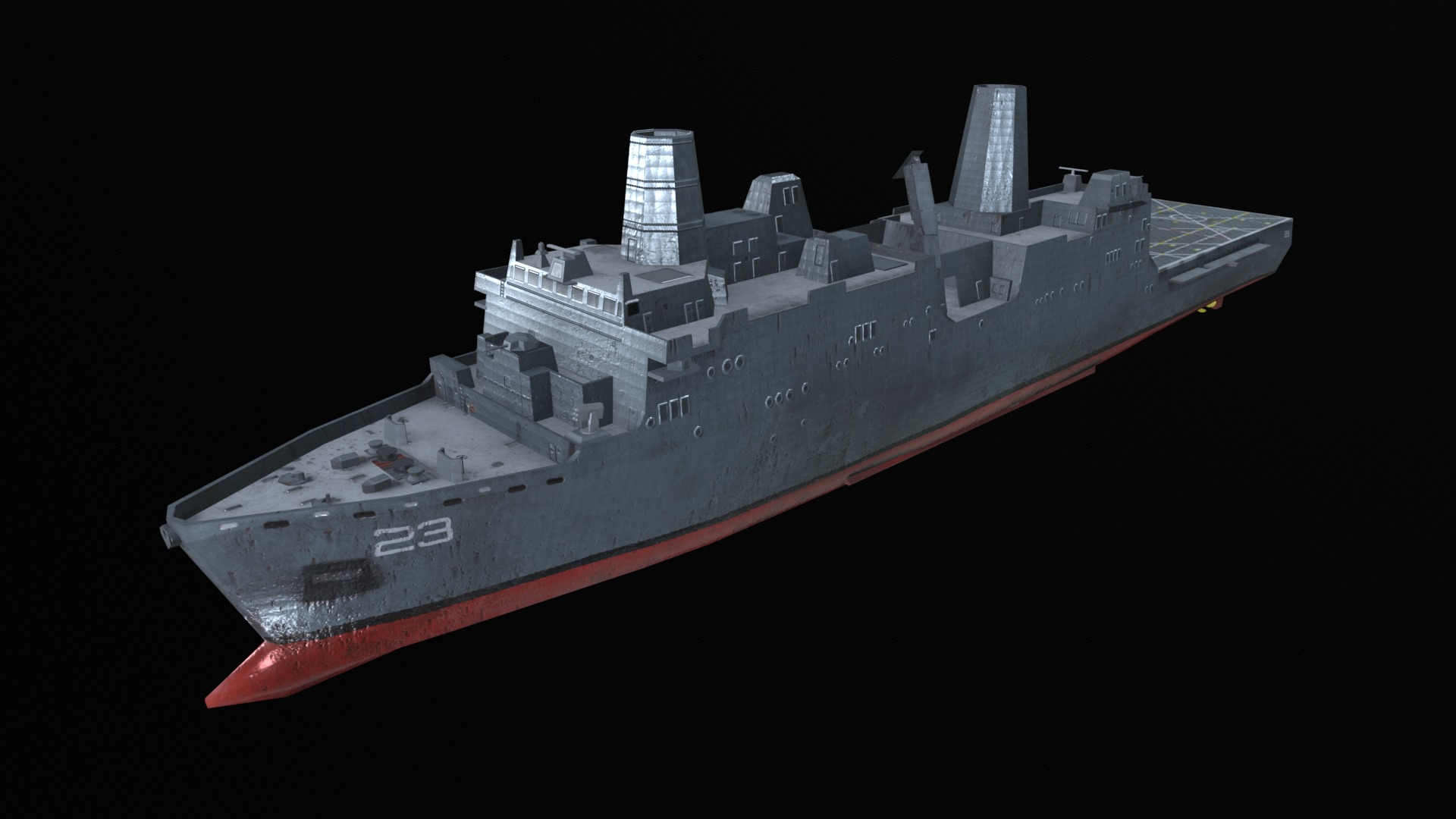 Asset - Army - USS Anchorage - 3D MODEL Low-poly Low-poly 3D model_36