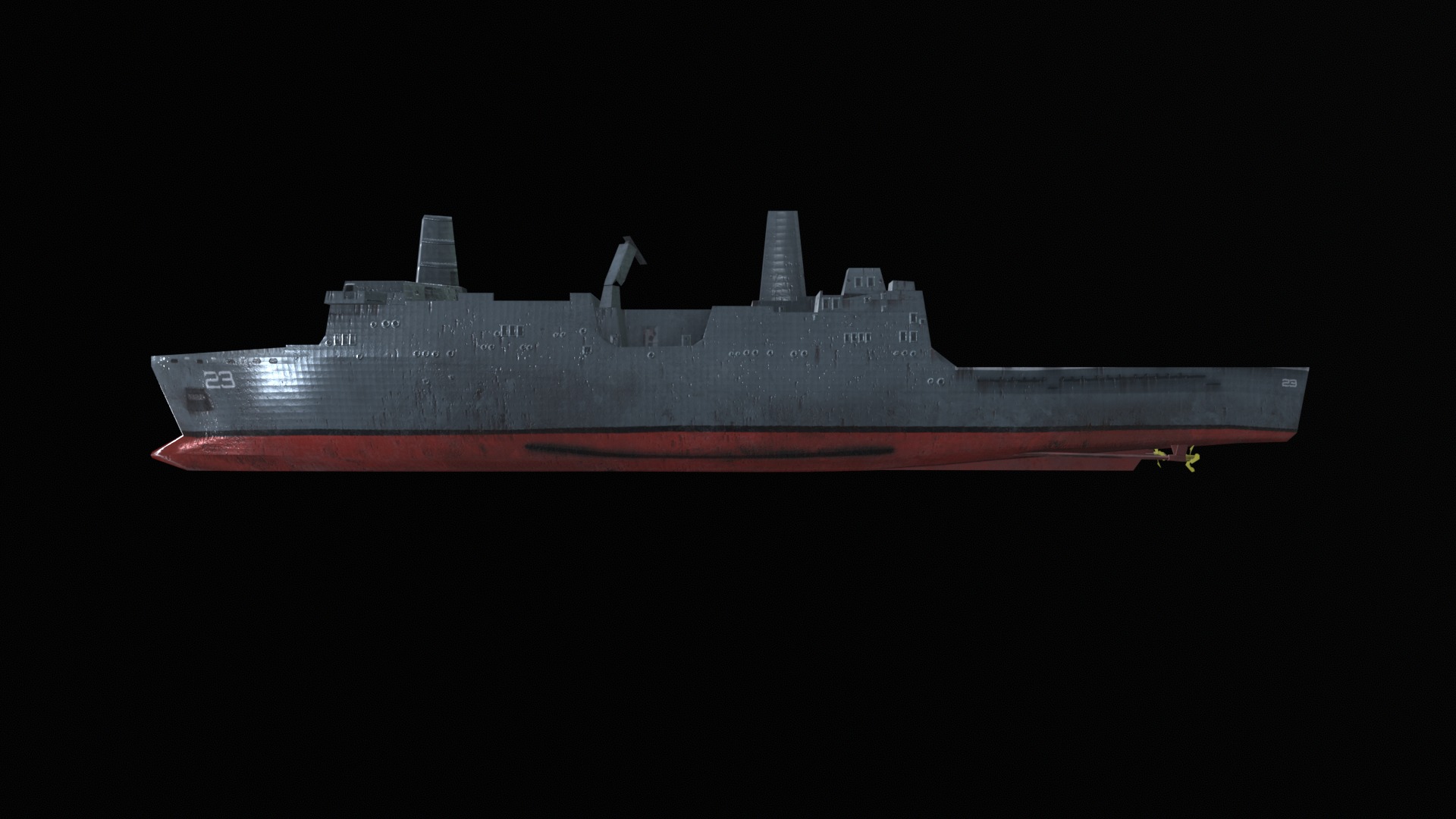 Asset - Army - USS Anchorage - 3D MODEL Low-poly Low-poly 3D model_48
