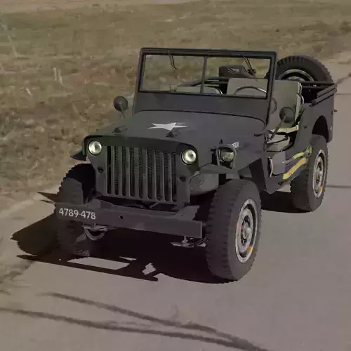 jeep willis low poly Low-poly 3D model