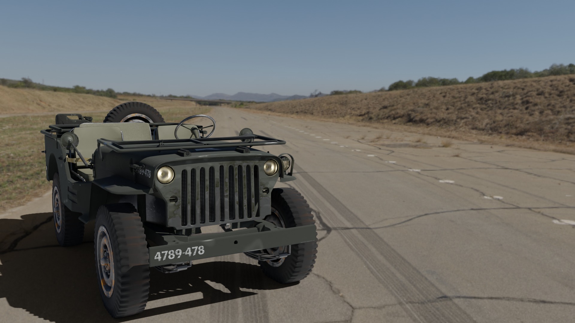 jeep willis low poly Low-poly 3D model_6
