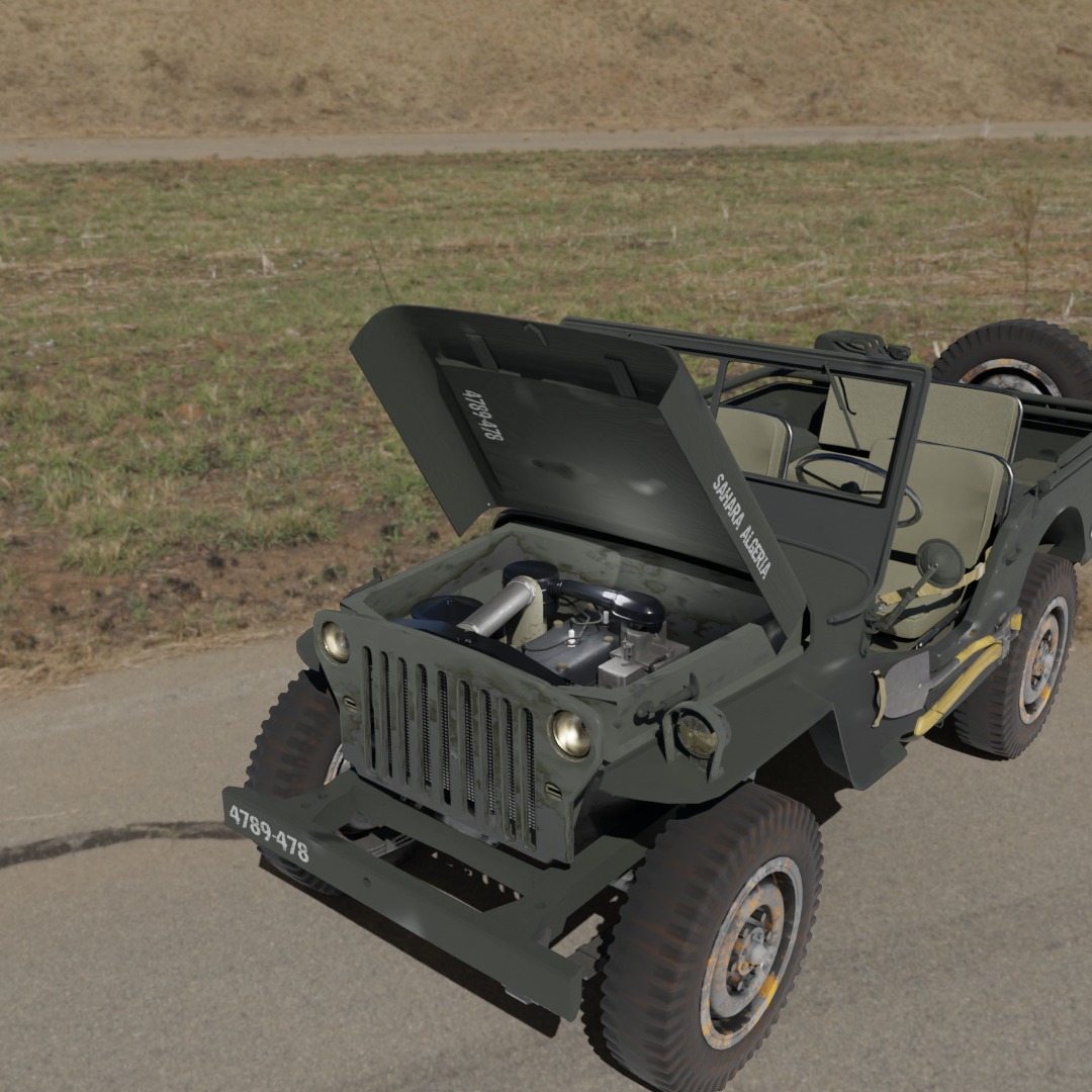 jeep willis low poly Low-poly 3D model_4