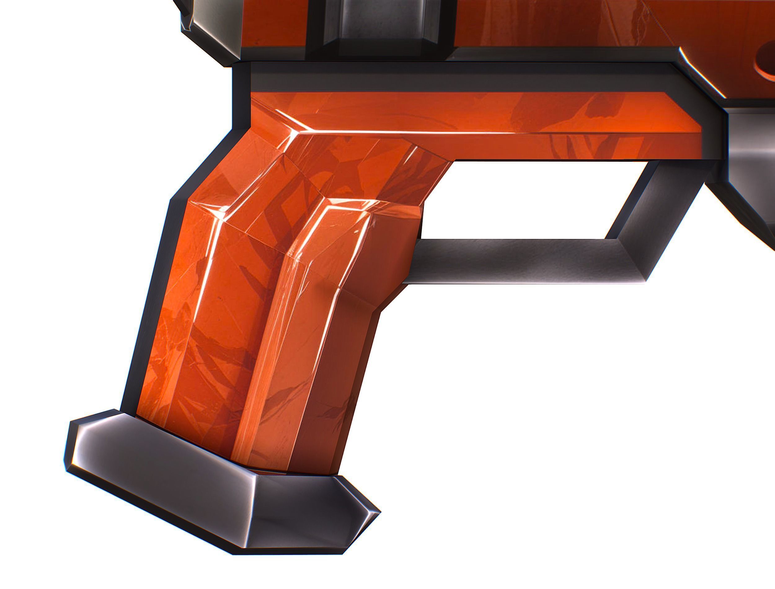 Cartoon Sci-Fi Cyborg Drone Sniper Soldier Low-poly 3D model_52