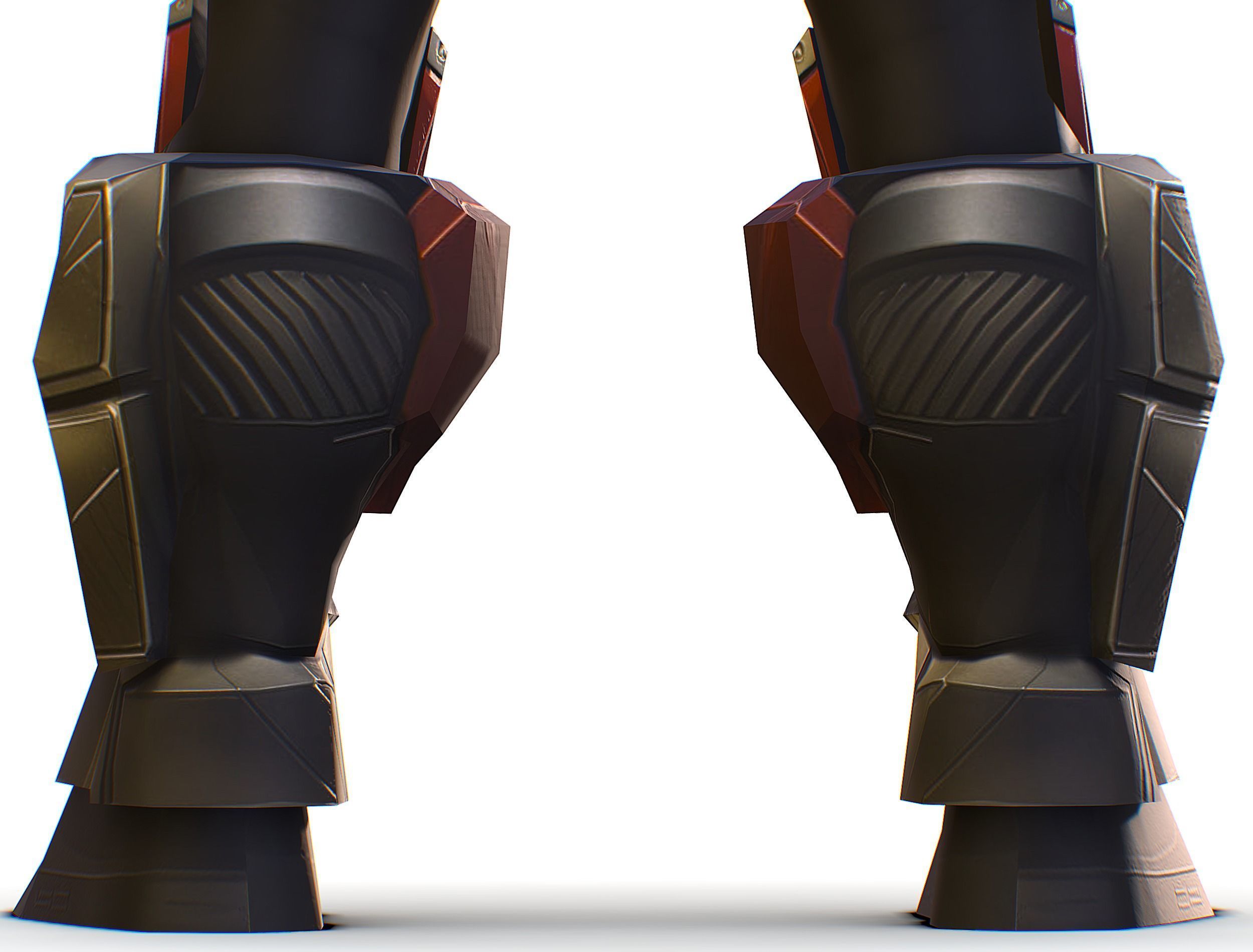 Cartoon Sci-Fi Cyborg Drone Sniper Soldier Low-poly 3D model_26