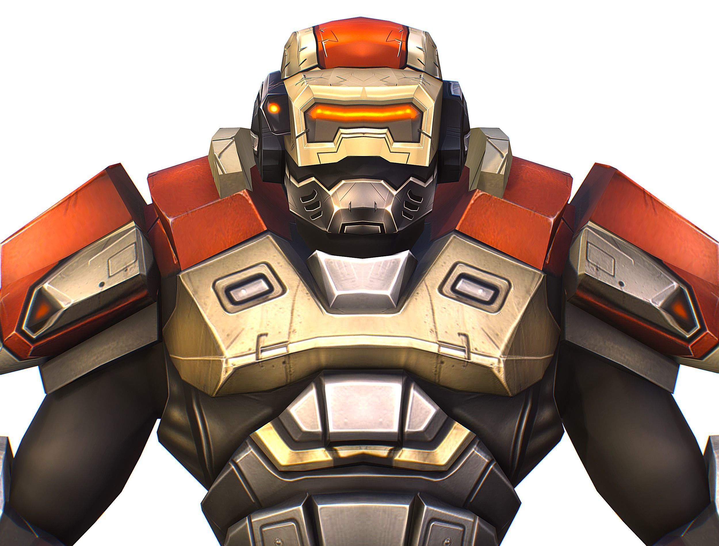 Cartoon Sci-Fi Cyborg Drone Sniper Soldier Low-poly 3D model_15