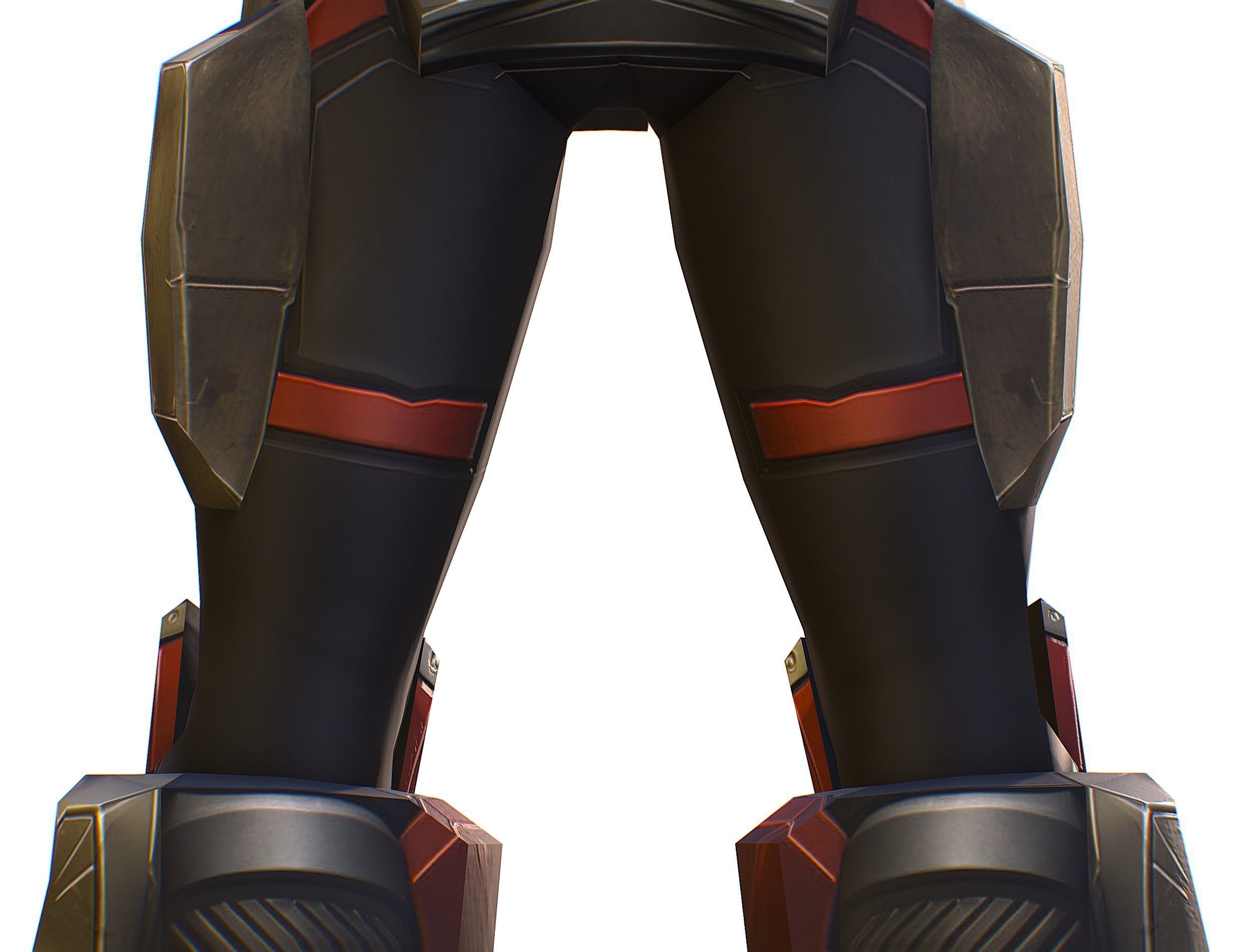 Cartoon Sci-Fi Cyborg Drone Sniper Soldier Low-poly 3D model_25