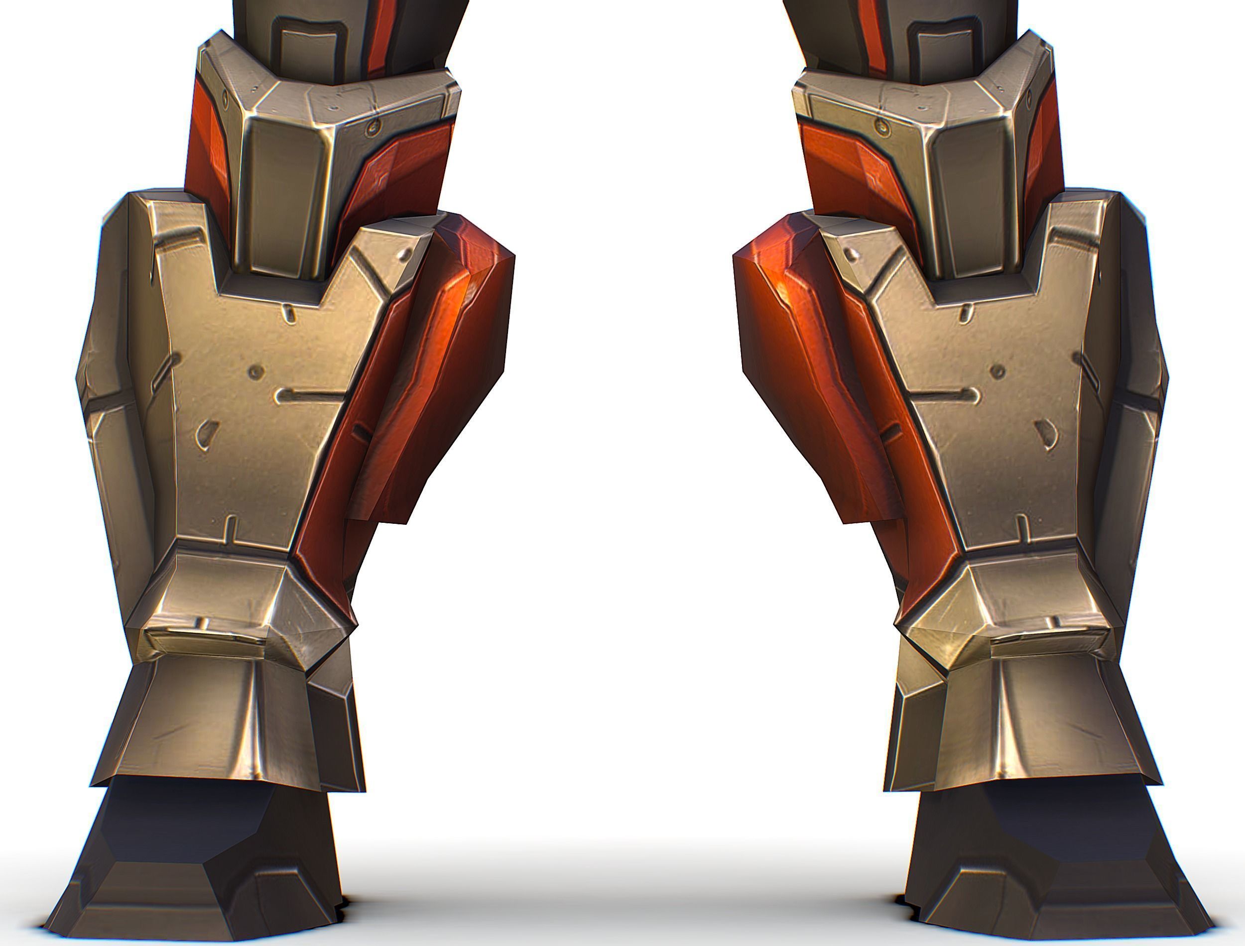 Cartoon Sci-Fi Cyborg Drone Sniper Soldier Low-poly 3D model_20