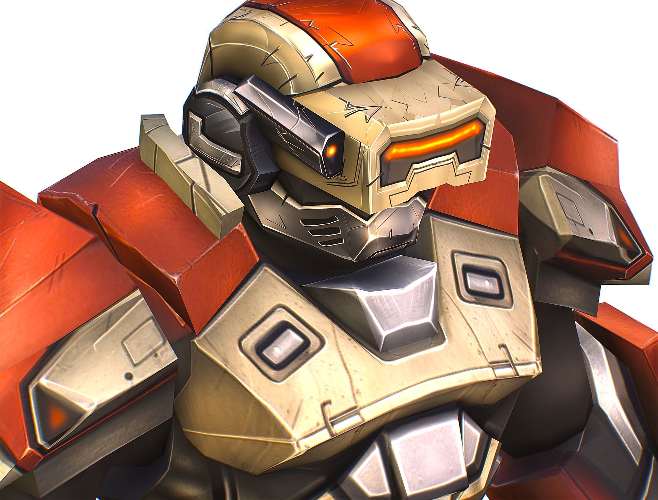 Cartoon Sci-Fi Cyborg Drone Sniper Soldier Low-poly 3D model_29