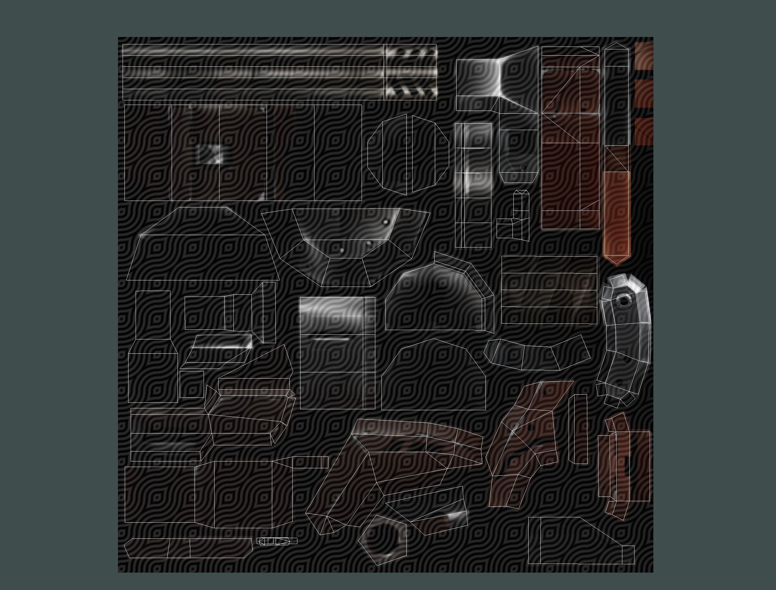 Cartoon Sci-Fi Cyborg Drone Heavy Machine Gunner Low-poly 3D model_88