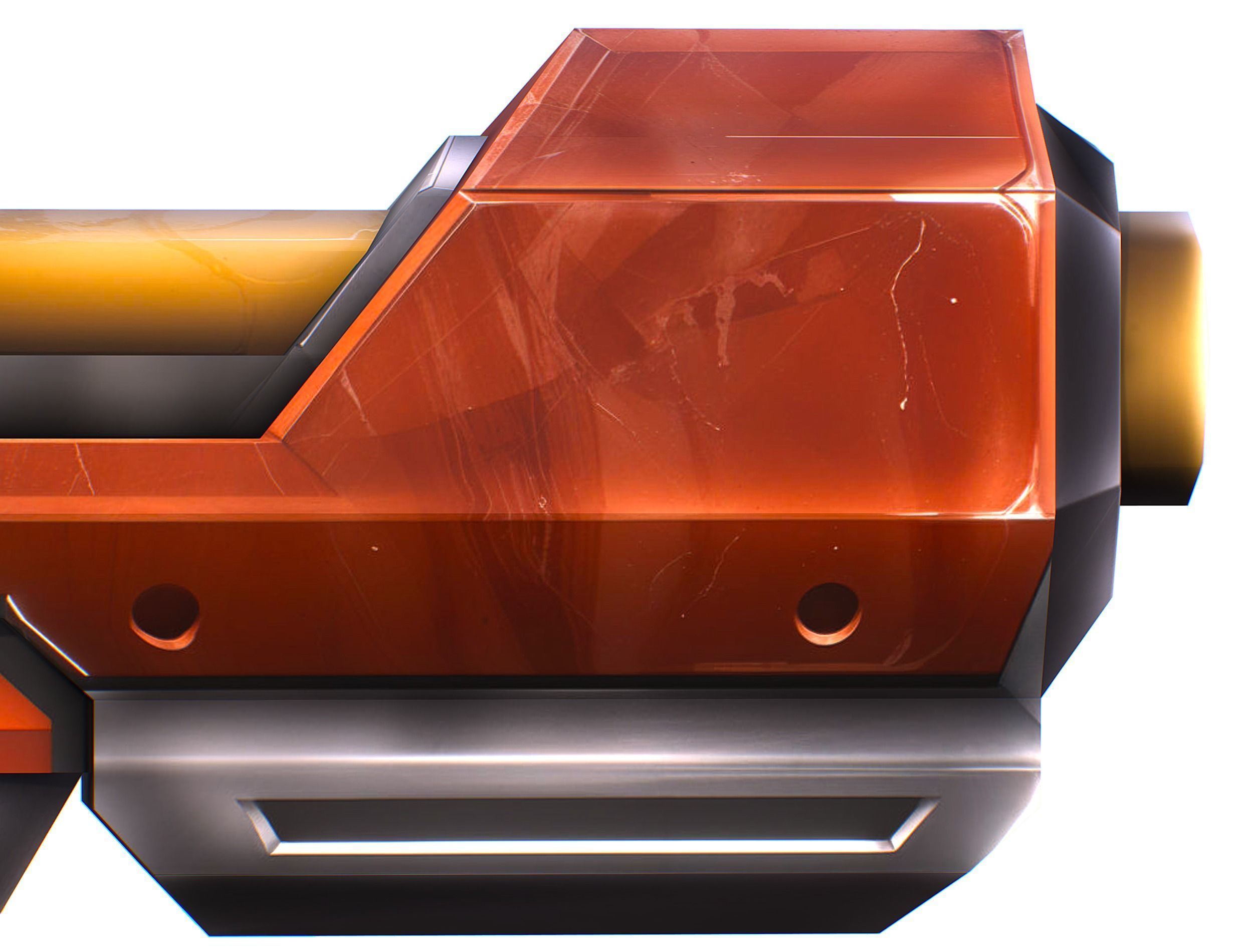 Cartoon Sci-Fi Cyborg Drone Heavy Machine Gunner Low-poly 3D model_49