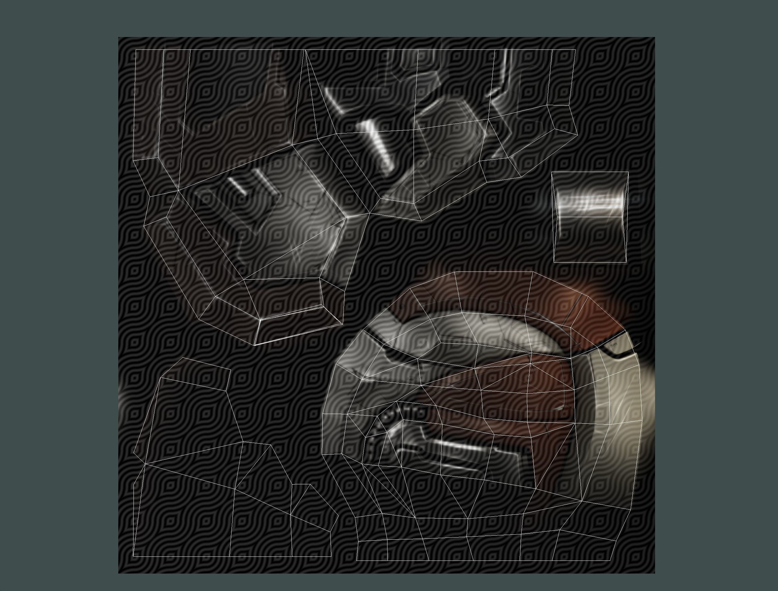 Cartoon Sci-Fi Cyborg Drone Heavy Machine Gunner Low-poly 3D model_85