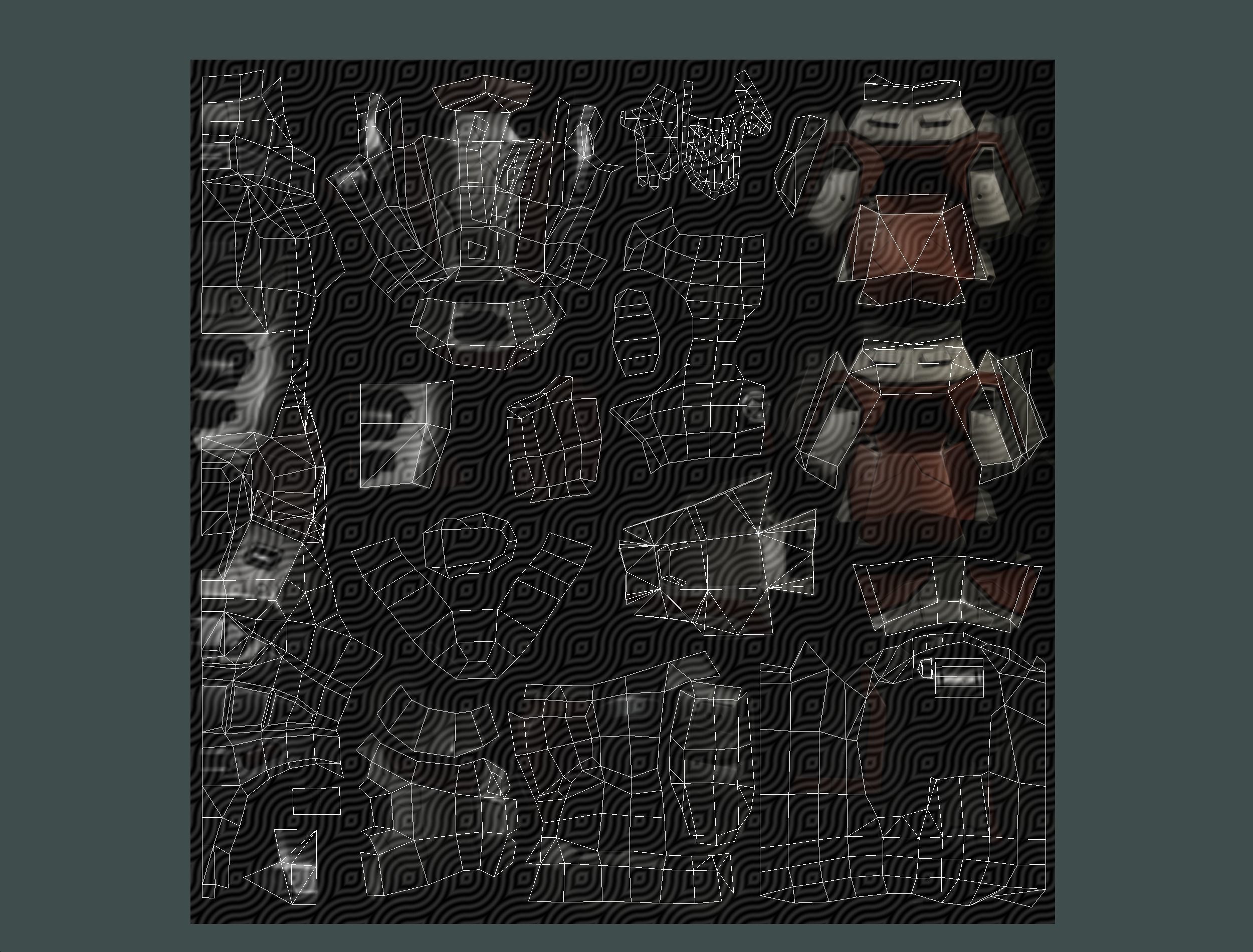 Cartoon Sci-Fi Cyborg Drone Heavy Machine Gunner Low-poly 3D model_86