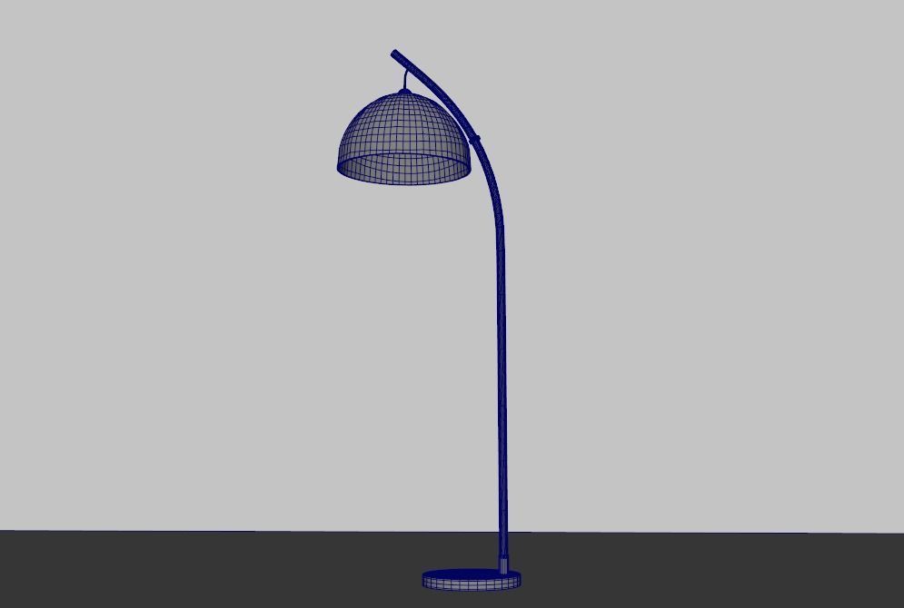 Modern Arc Floor Lamp 3D model_1
