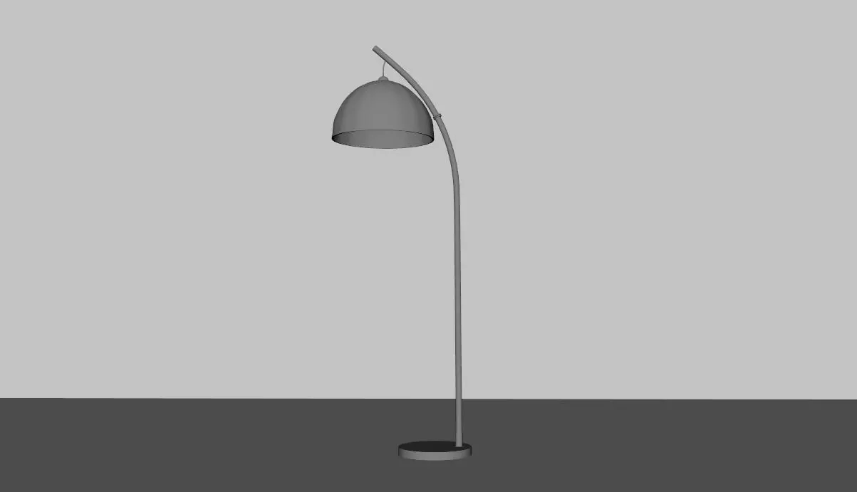 Modern Arc Floor Lamp 3D model_0