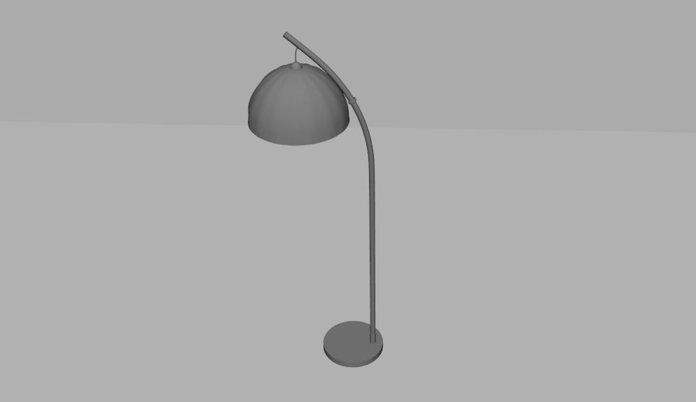 Modern Arc Floor Lamp 3D model_2