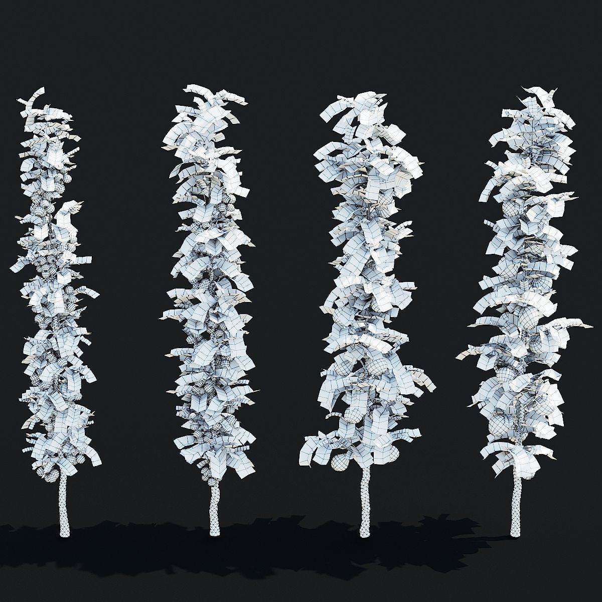 Columnar fruit trees 3D model_2