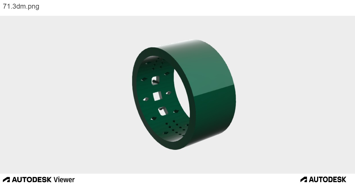 Men Ring with 3 Asscher Center-cuts and around Diamond cuts 3D print model_4