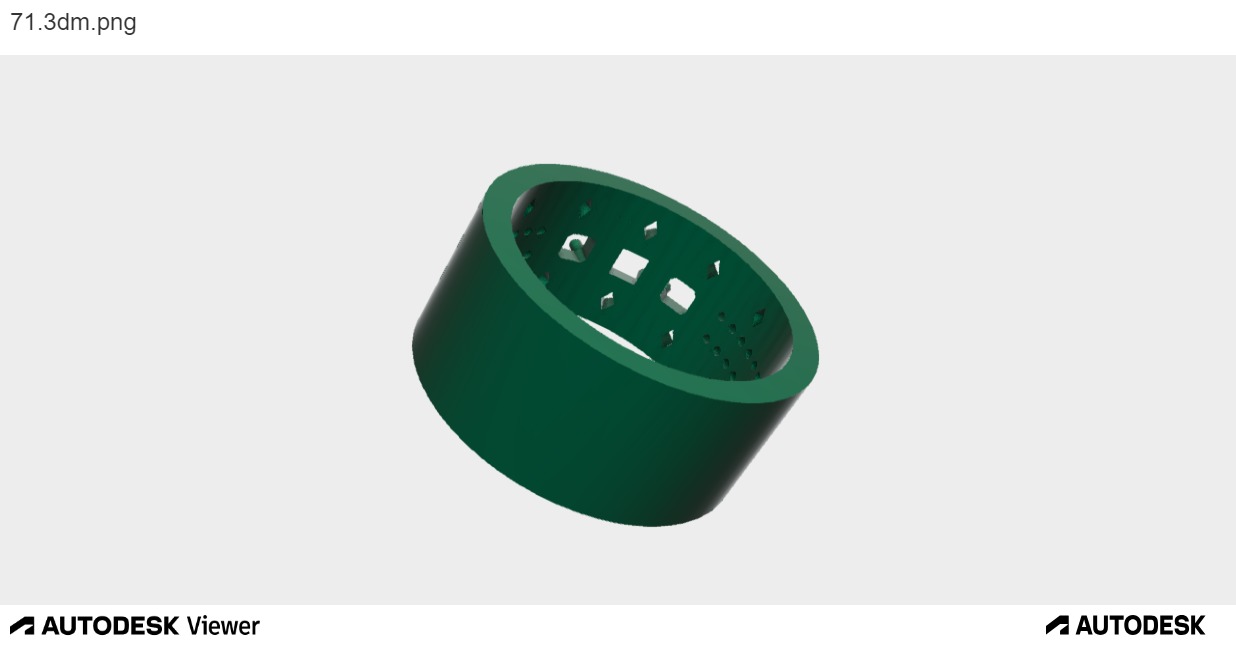 Men Ring with 3 Asscher Center-cuts and around Diamond cuts 3D print model_3