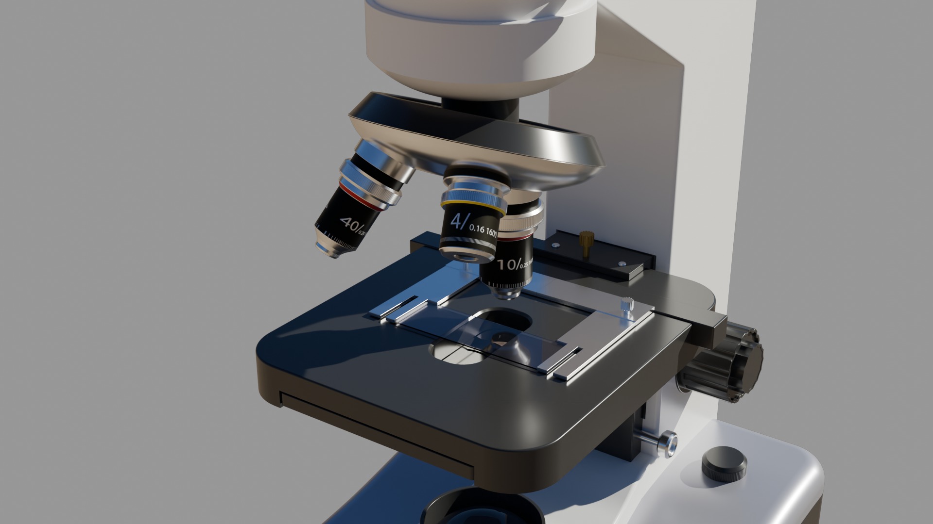 Microscope Free low-poly 3D model_1