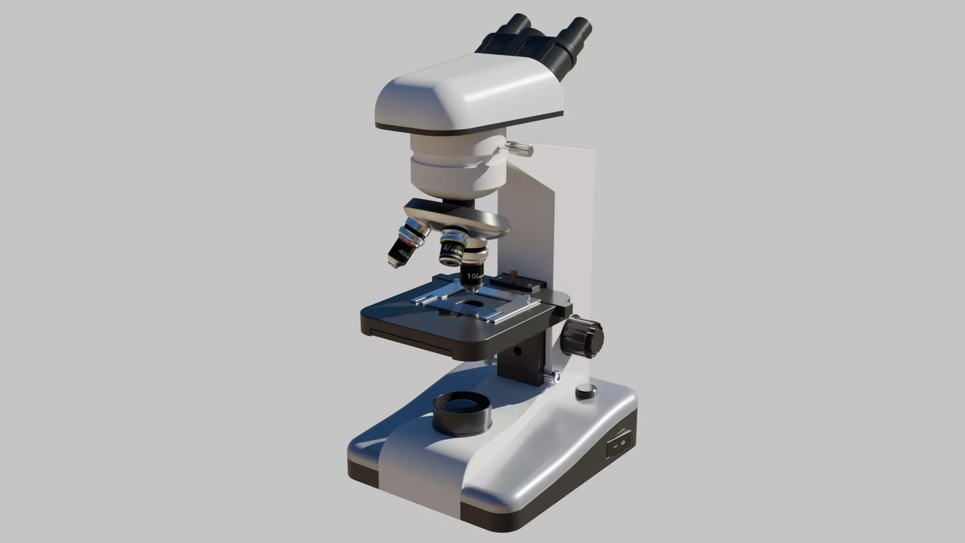 Microscope Free low-poly 3D model_0