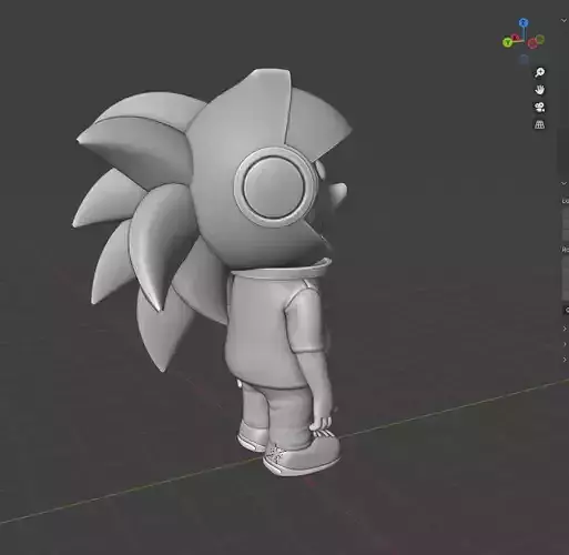 rigged stylized fox character 3D model