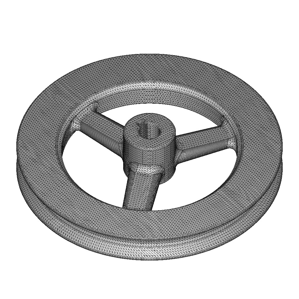 Cast Iron Pulley 3D print model_3