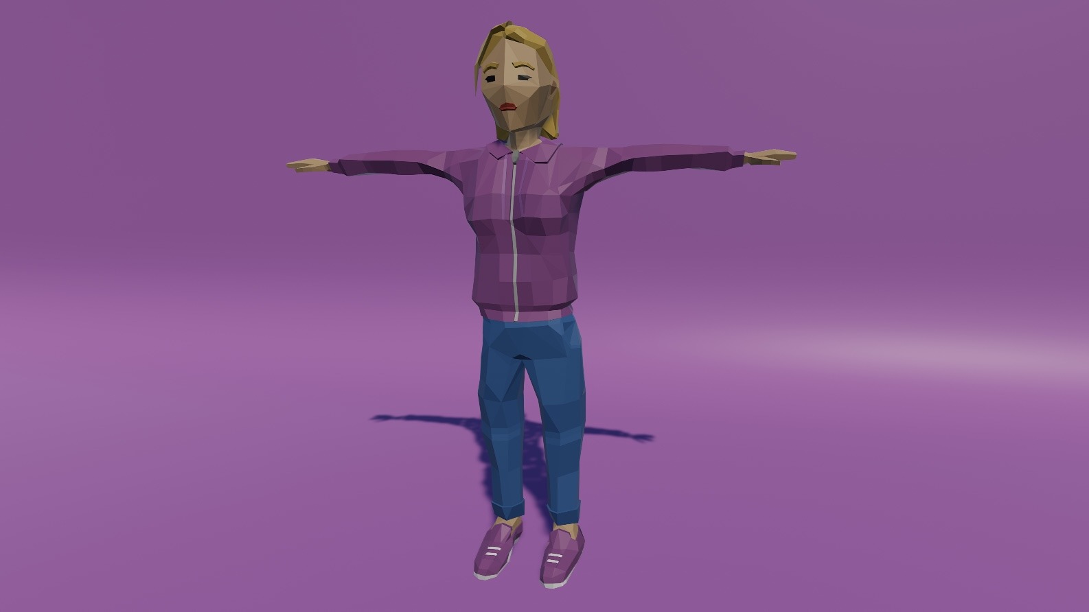 LowPoly School Characters Low-poly 3D model_12