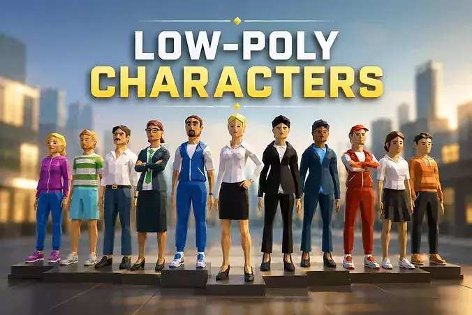LowPoly School and Urban Characters